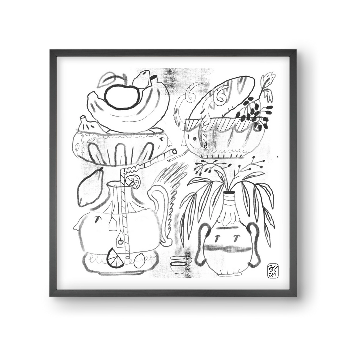 Special Guests, 30x30 cm (30x30 cm), Fekete keret