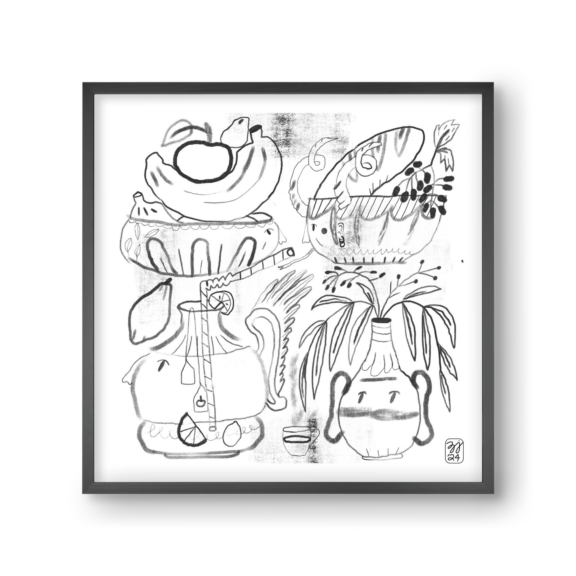 Special Guests, 30x30 cm (30x30 cm), Fekete keret