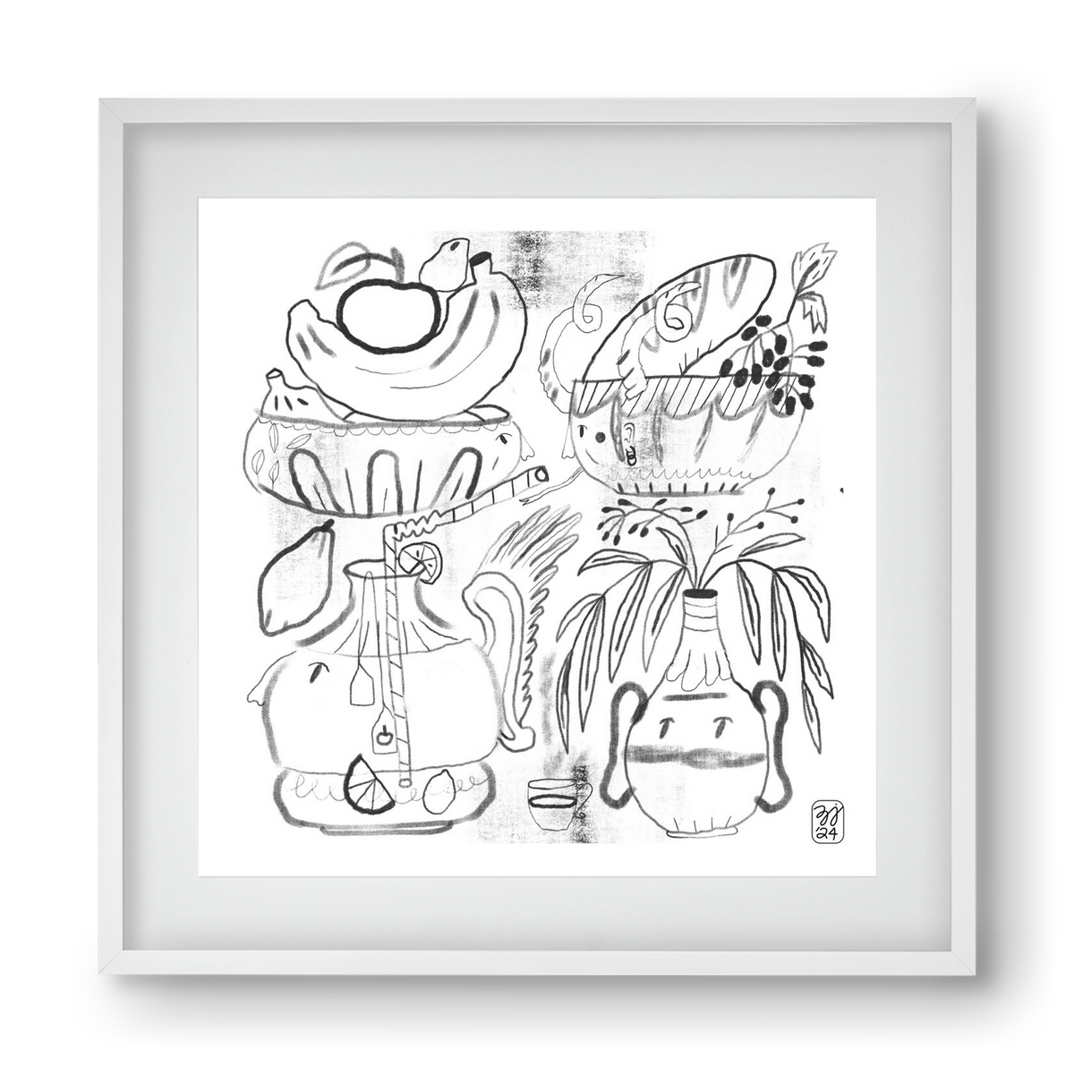 Special Guests, 40x40 cm (30x30 cm), Fehér keret, paszpartuval