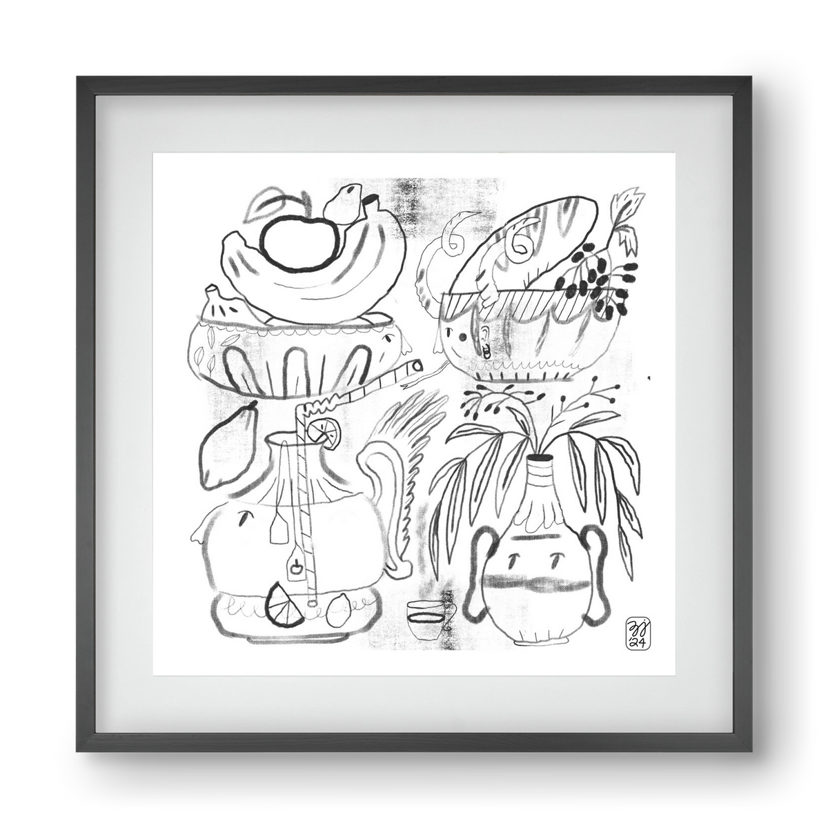 Special Guests, 40x40 cm (30x30 cm), Fekete keret, paszpartuval