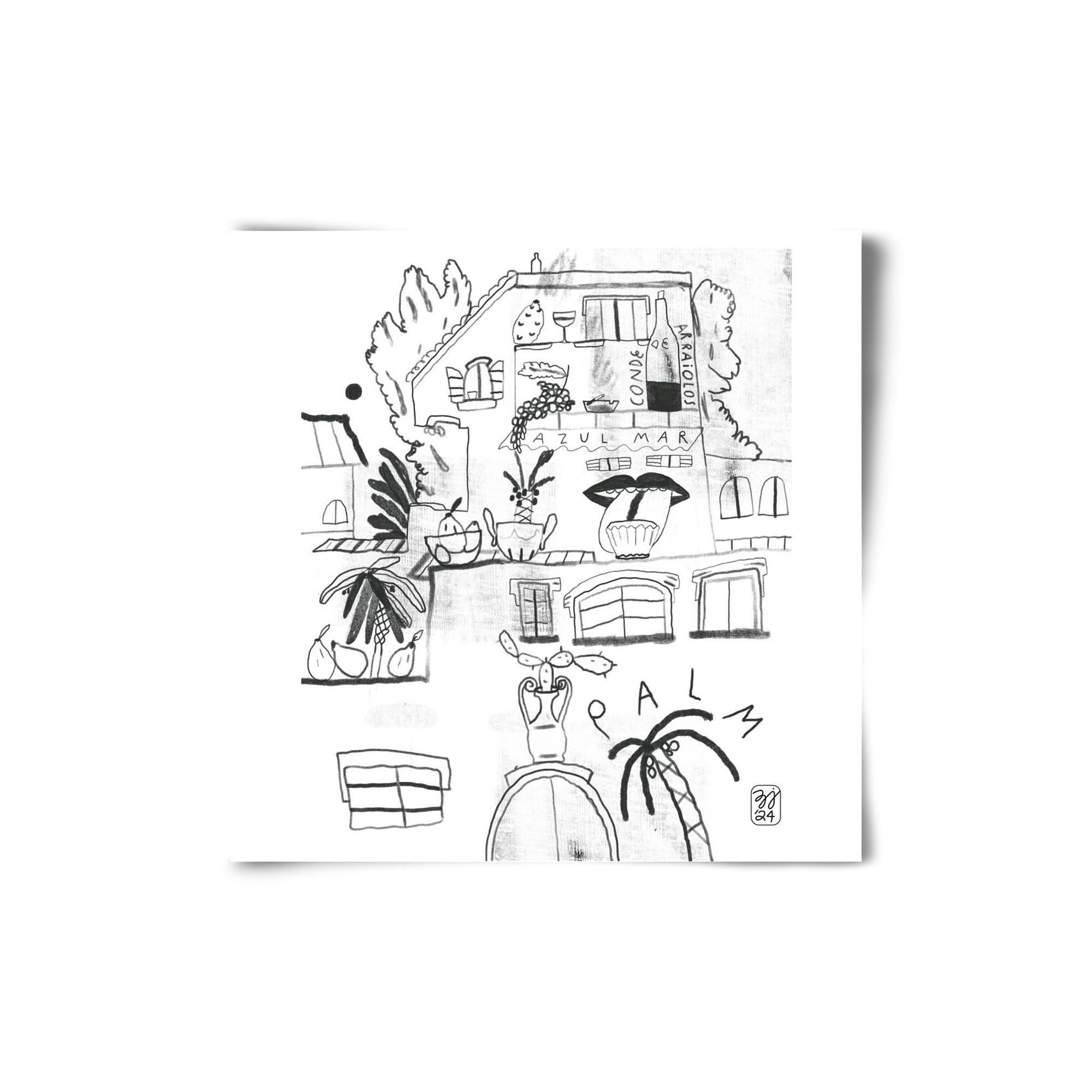 Azul Mar, 20x20 cm, Keret nélkül