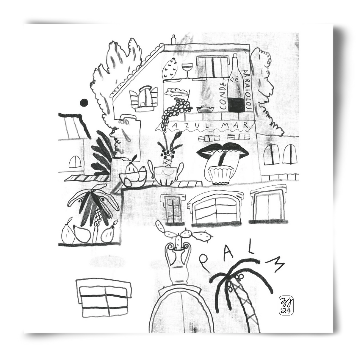 Azul Mar, 50x50 cm, Keret nélkül