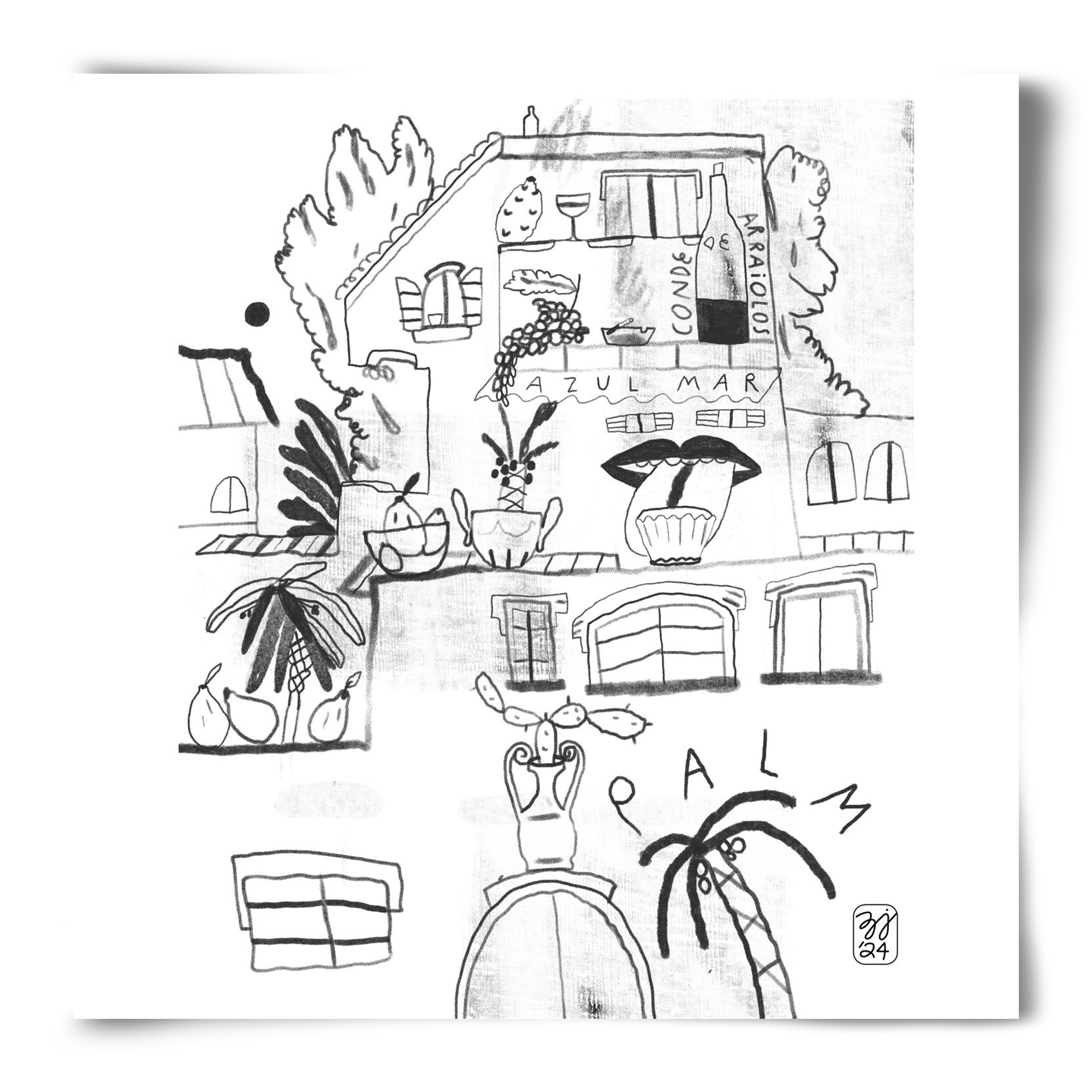 Azul Mar, 50x50 cm, Keret nélkül