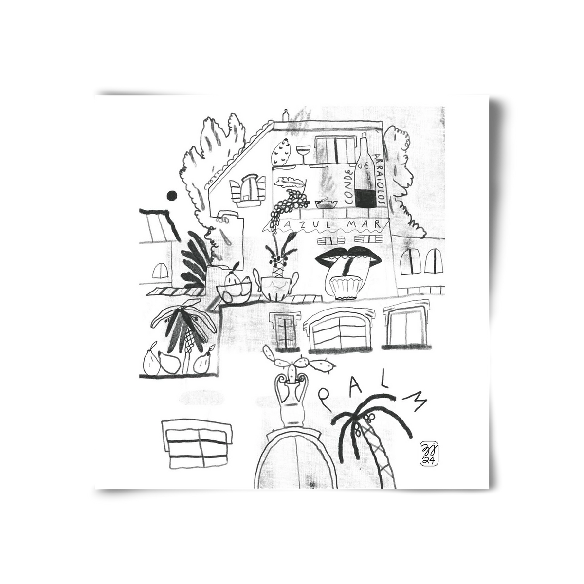 Azul Mar, 30x30 cm, Keret nélkül