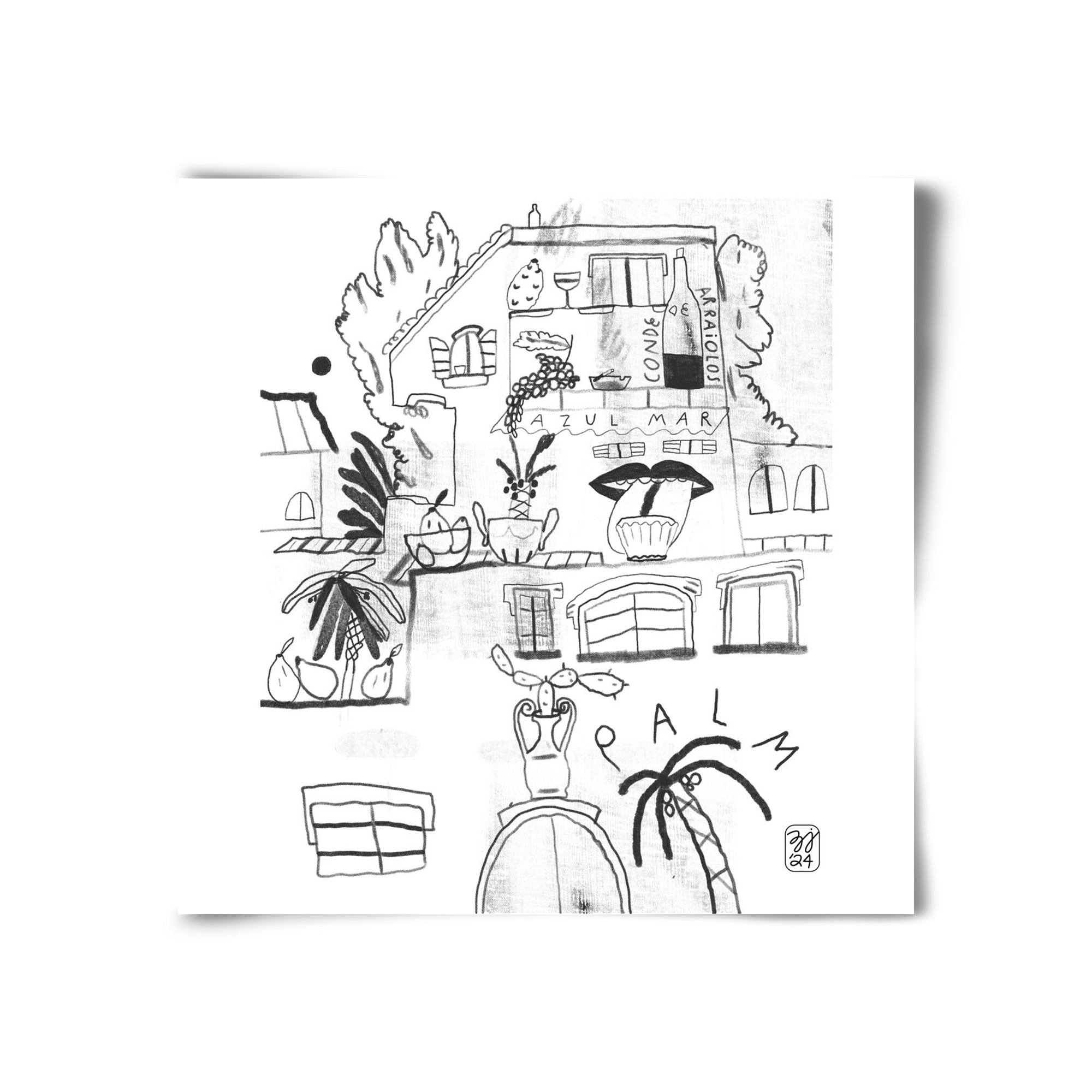 Azul Mar, 30x30 cm, Keret nélkül