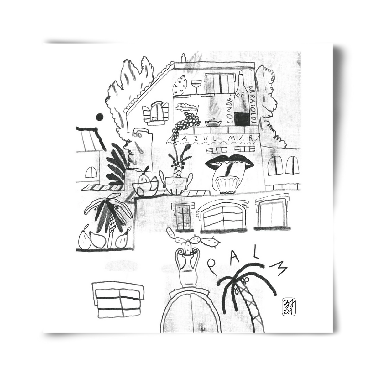 Azul Mar, 40x40 cm, Keret nélkül