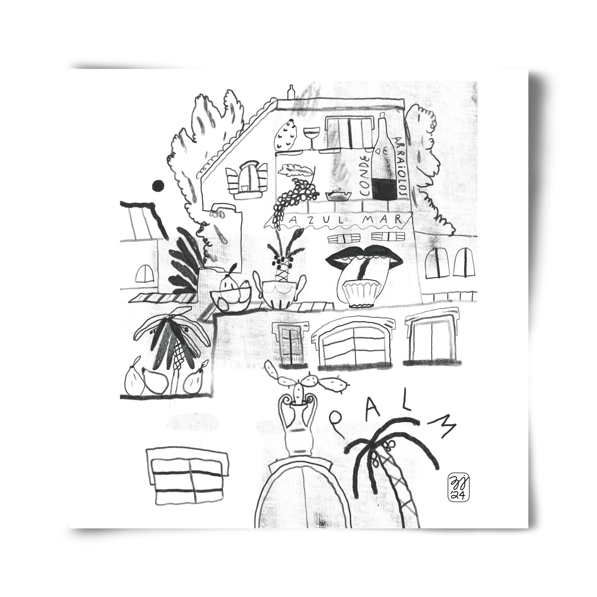 Azul Mar, 40x40 cm, Keret nélkül