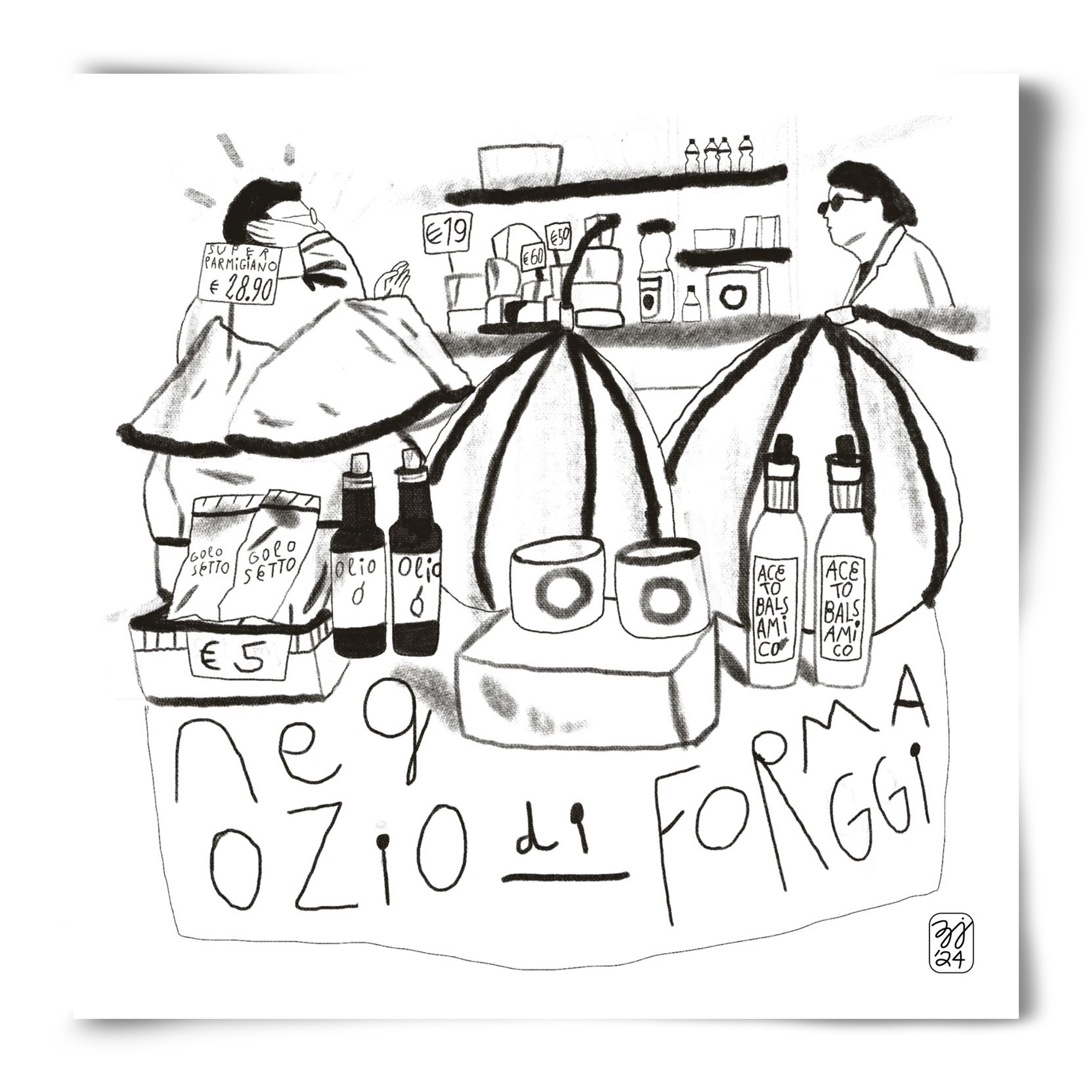 Negozio di Formaggi, 50x50 cm, Keret nélkül