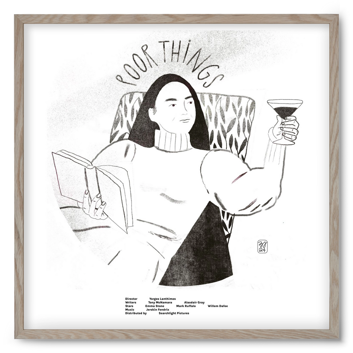 Poor Things, 50x50 cm (50x50 cm), Tölgy keret