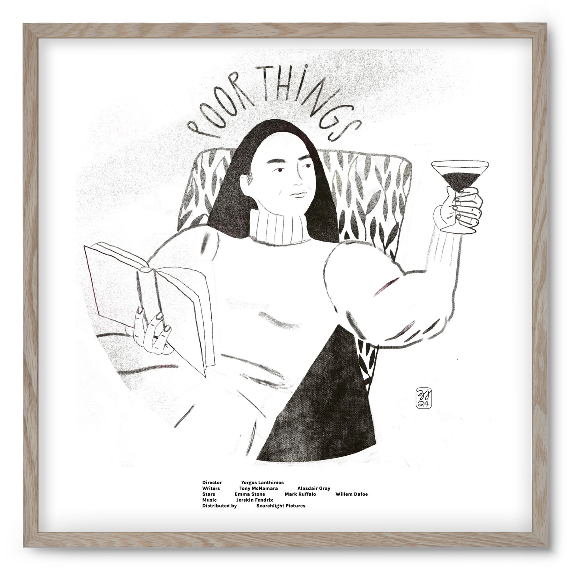 Poor Things, 50x50 cm (50x50 cm), Tölgy keret