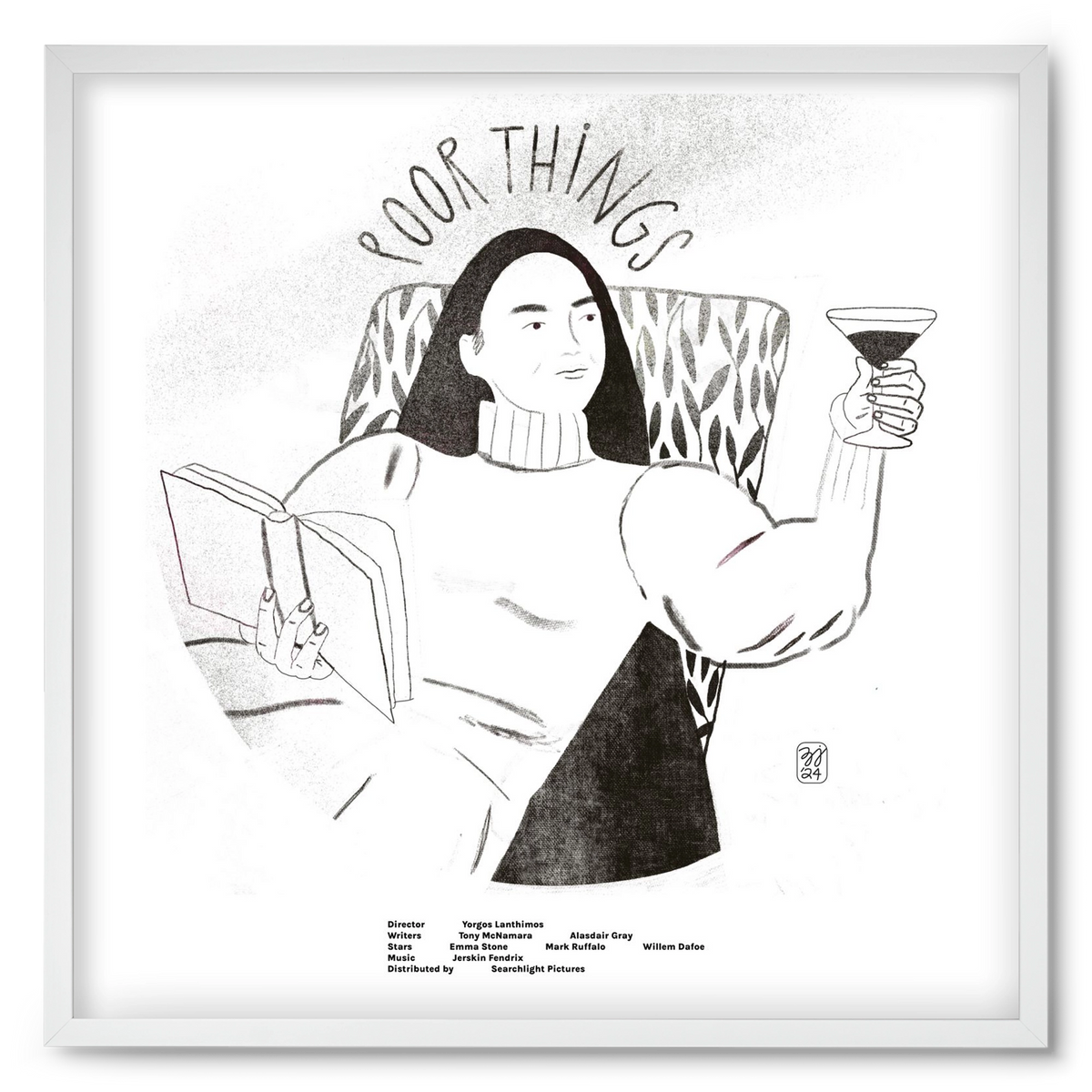 Poor Things, 50x50 cm (50x50 cm), Fehér keret