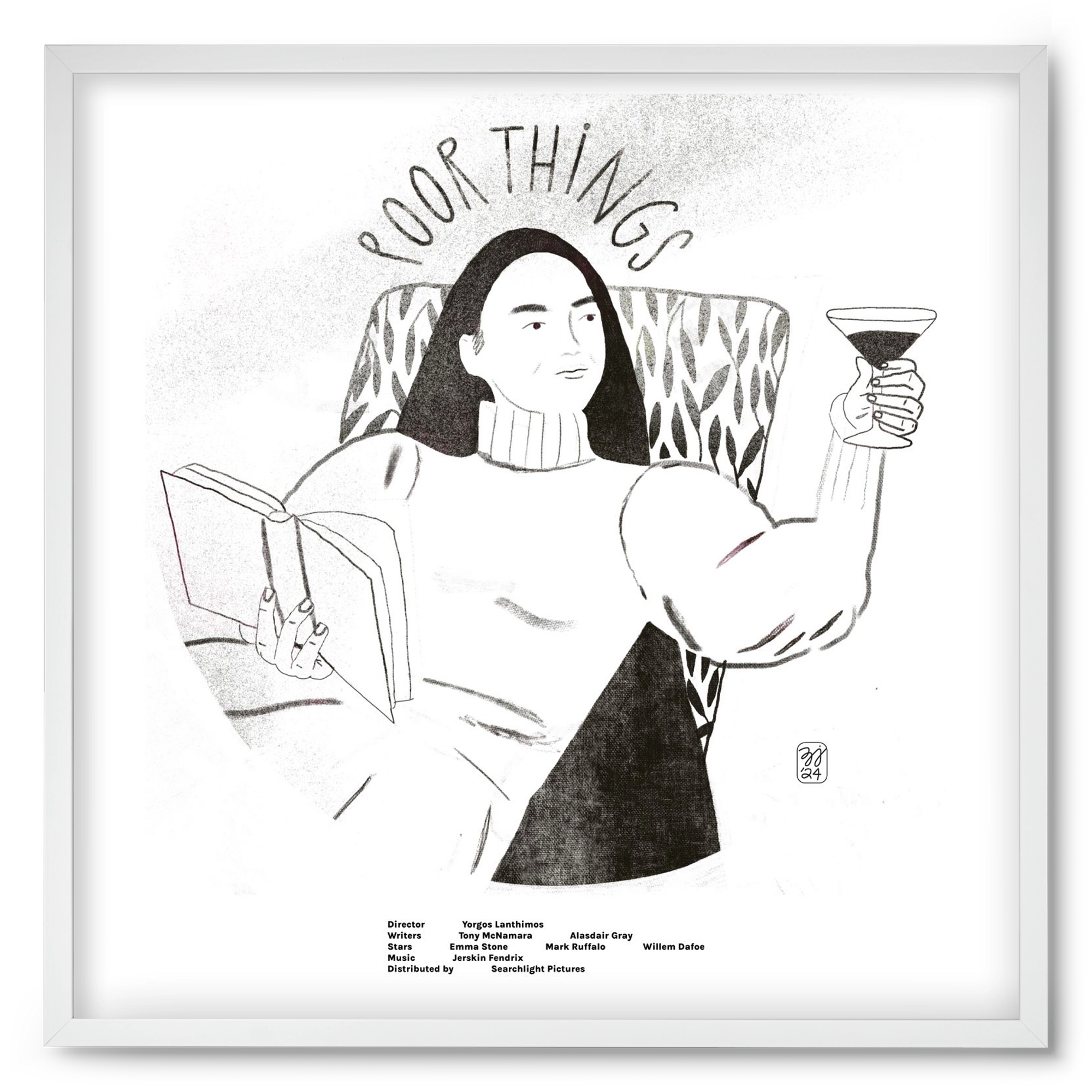 Poor Things, 50x50 cm (50x50 cm), Fehér keret