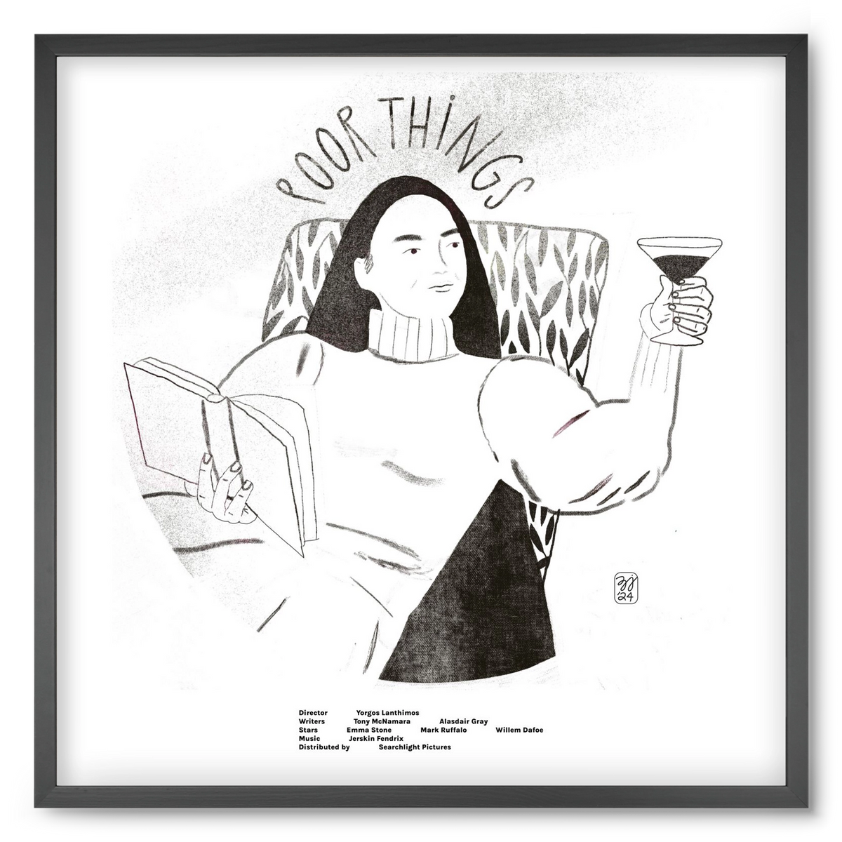 Poor Things, 50x50 cm (50x50 cm), Fekete keret