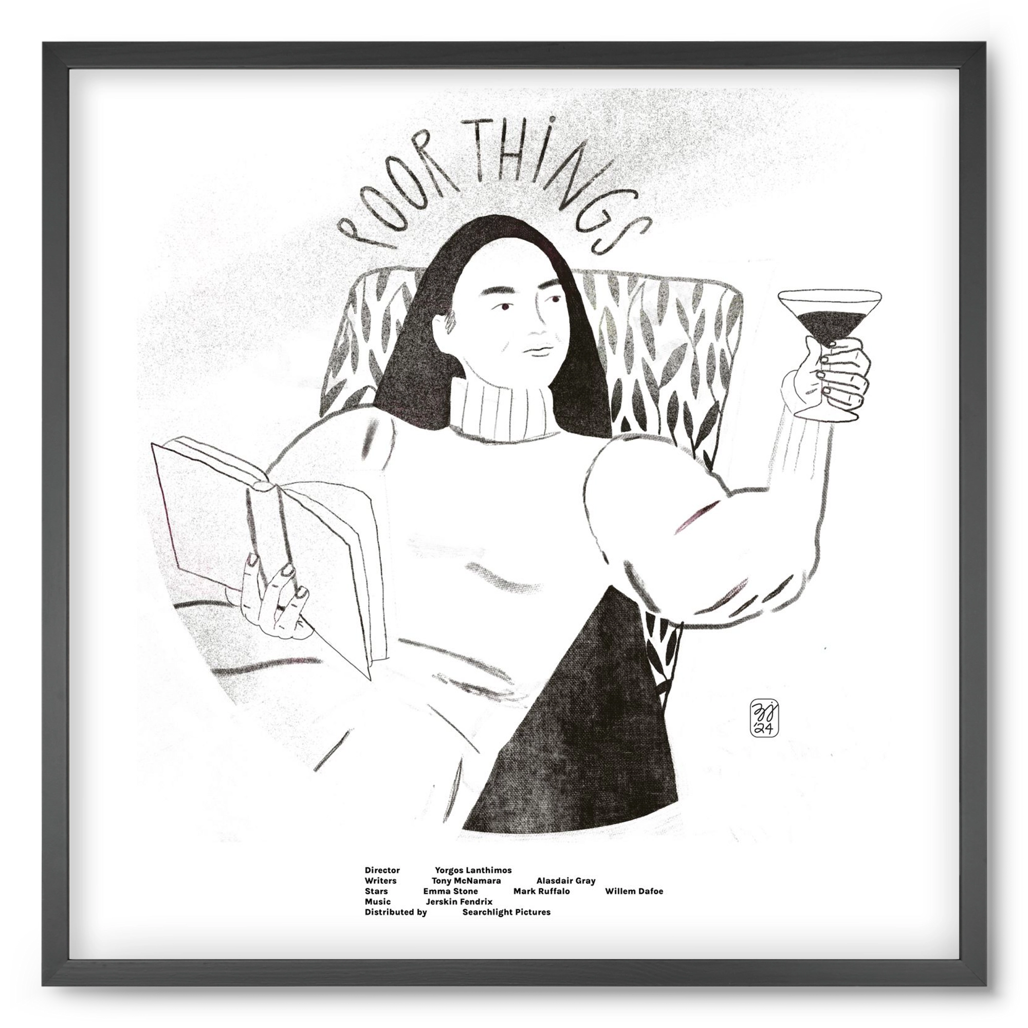 Poor Things, 50x50 cm (50x50 cm), Fekete keret