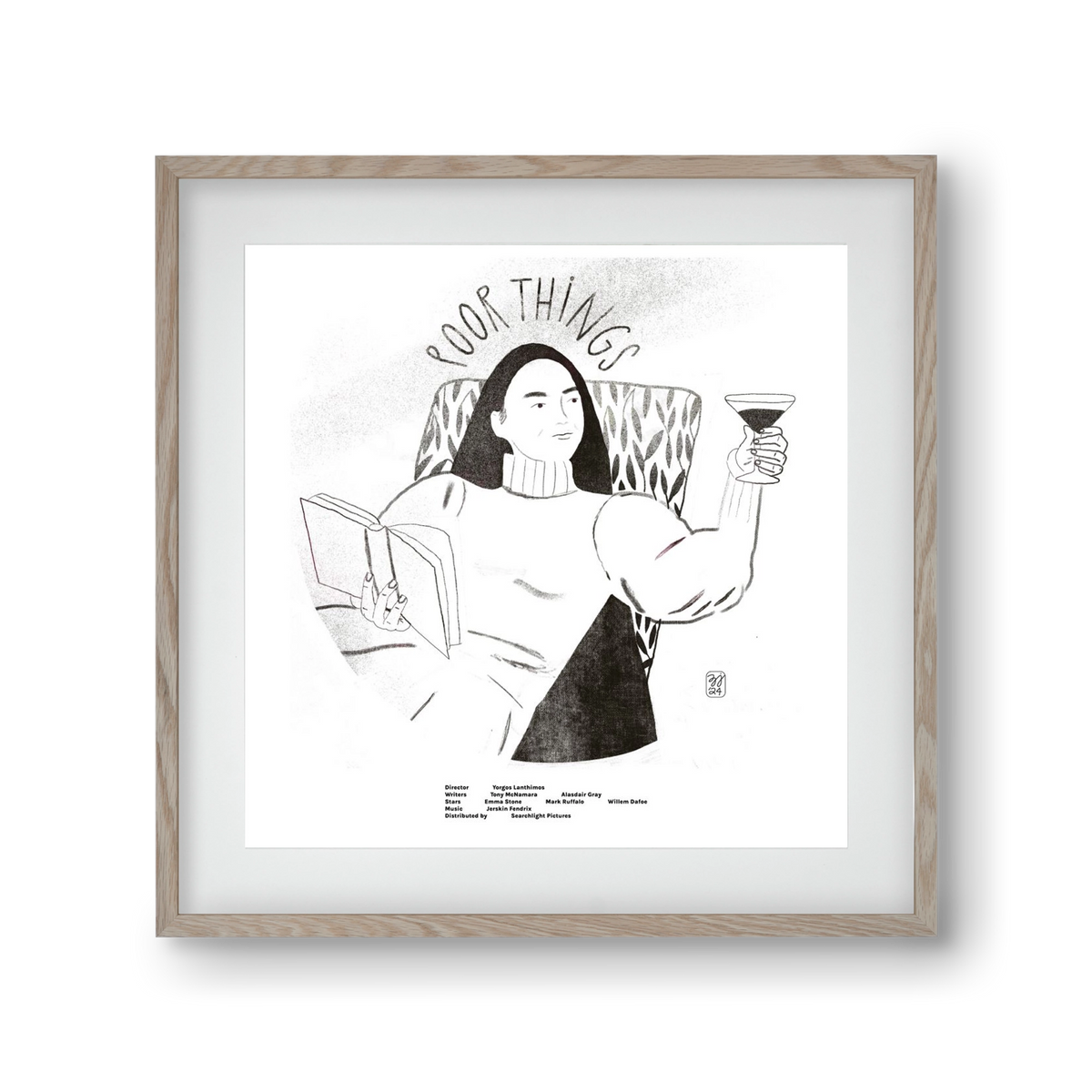 Poor Things, 30x30 cm (20x20 cm), Tölgy keret, paszpartuval