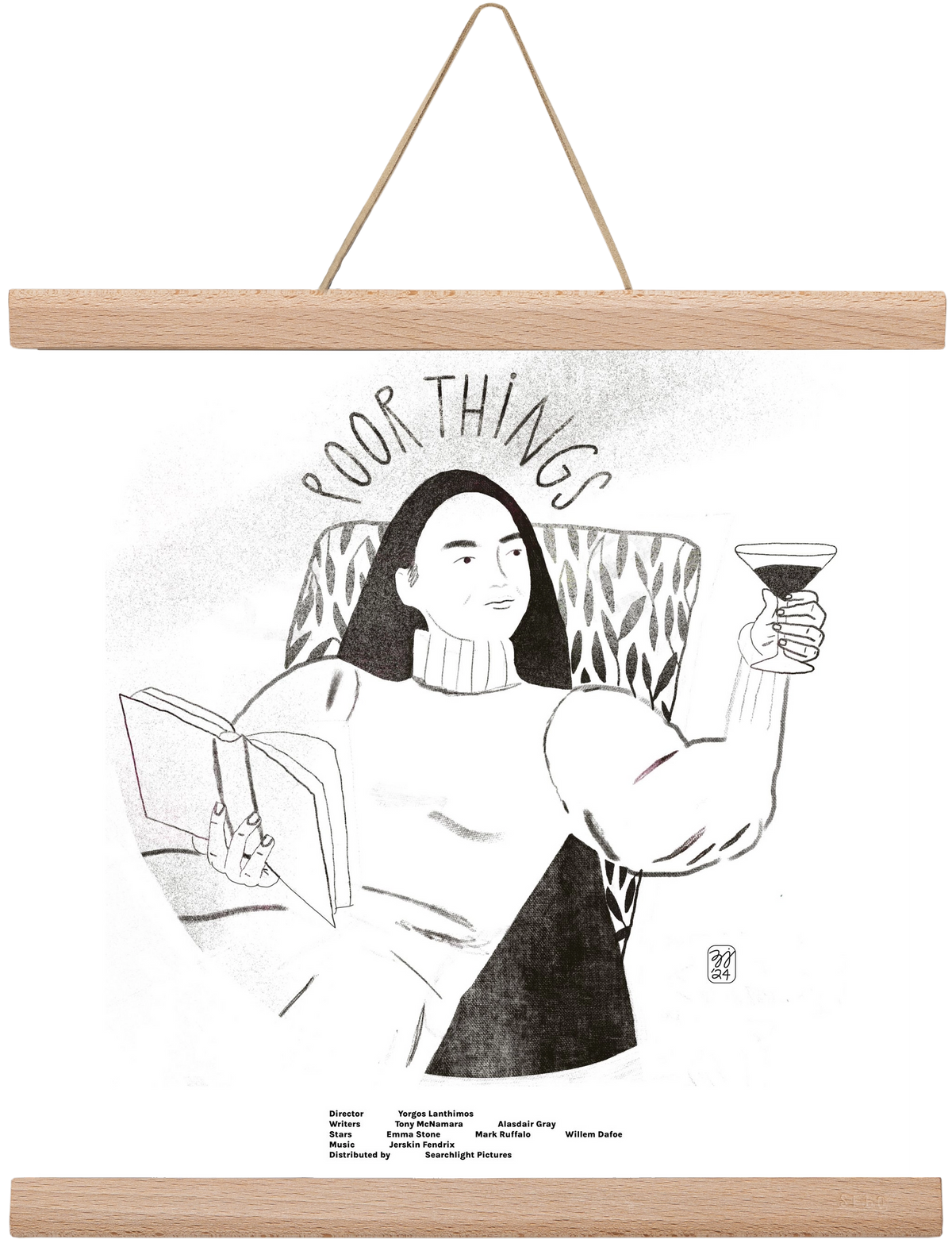 Poor Things, 30x30 cm (30x30 cm), Tölgy akasztó