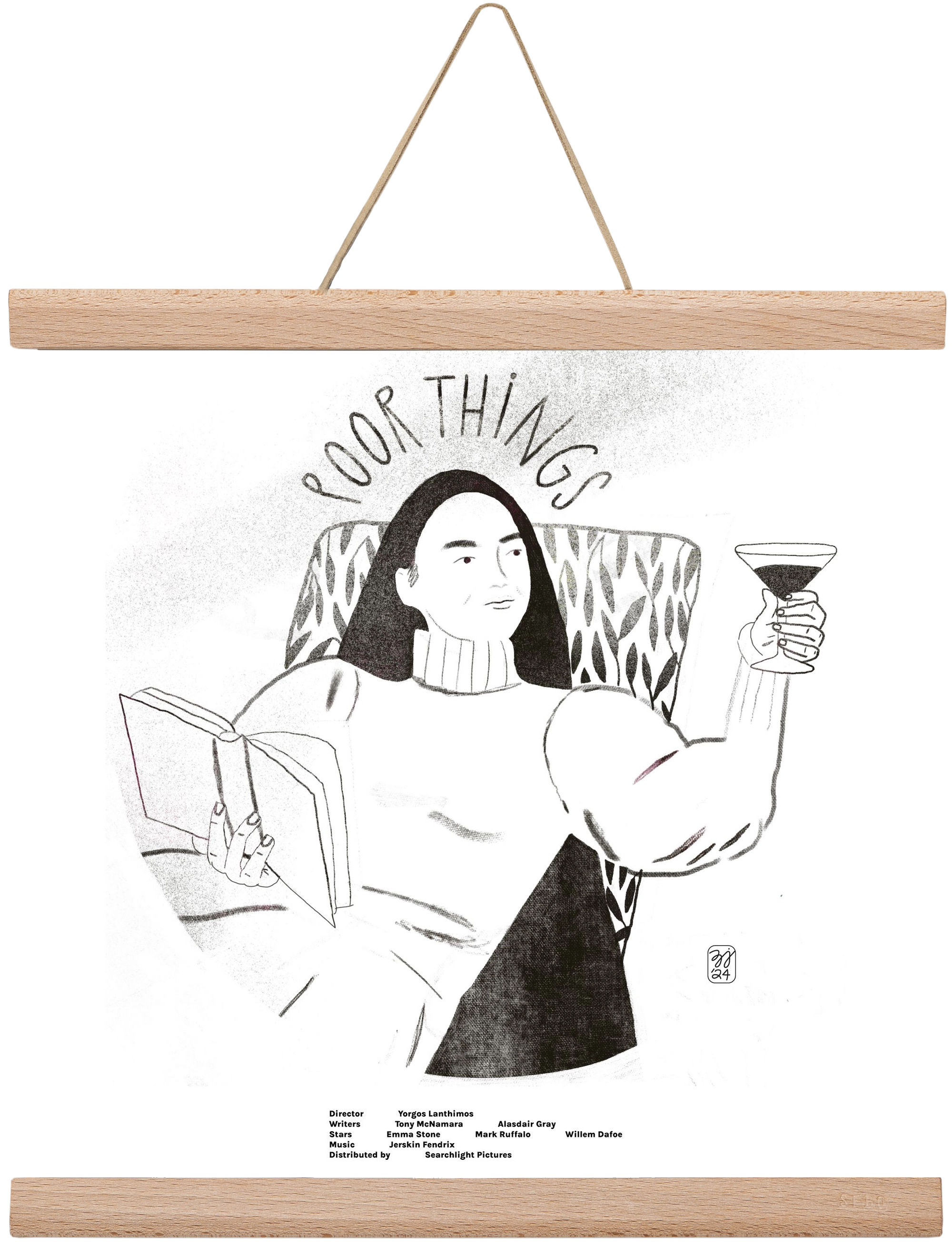 Poor Things, 30x30 cm (30x30 cm), Tölgy akasztó