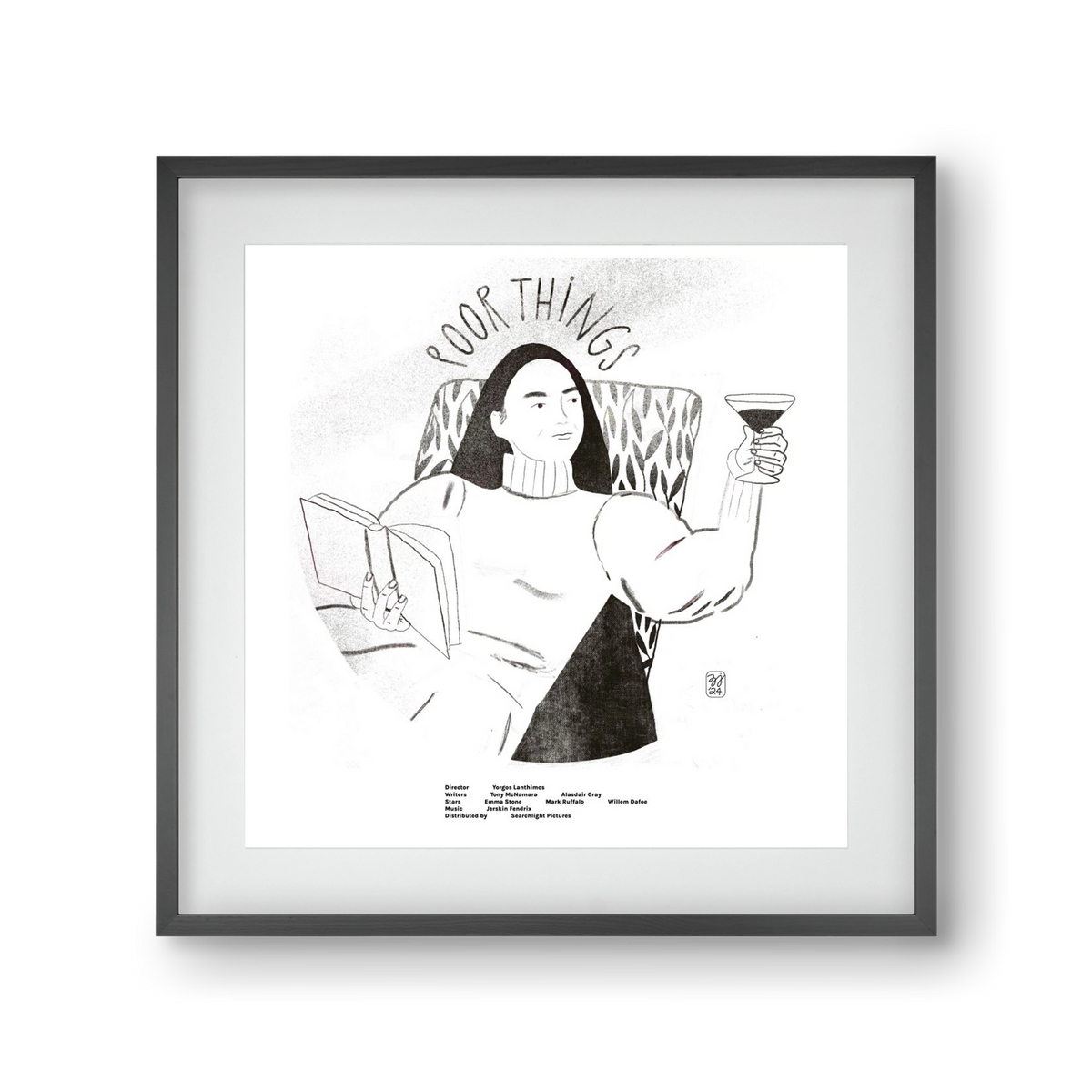 Poor Things, 30x30 cm (20x20 cm), Fekete keret, paszpartuval