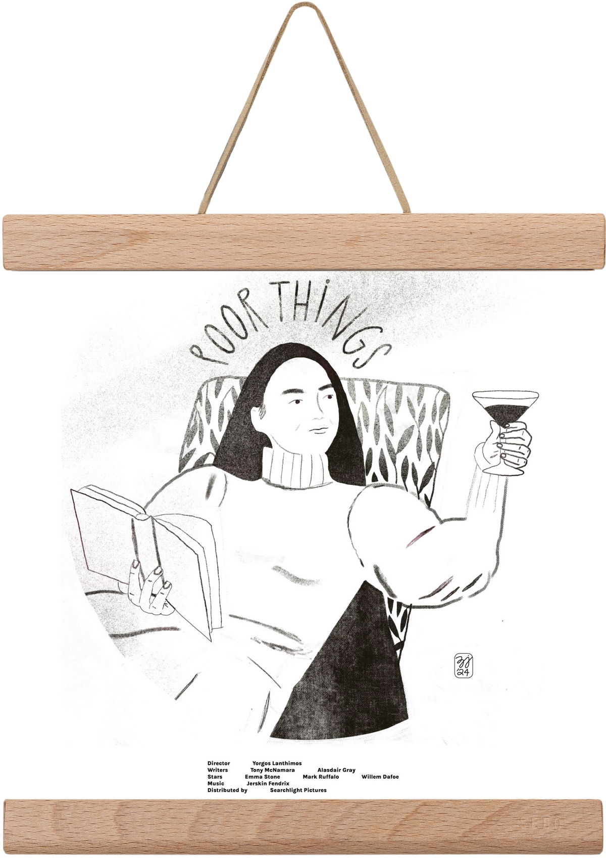 Poor Things, 20x20 cm (20x20 cm), Tölgy akasztó