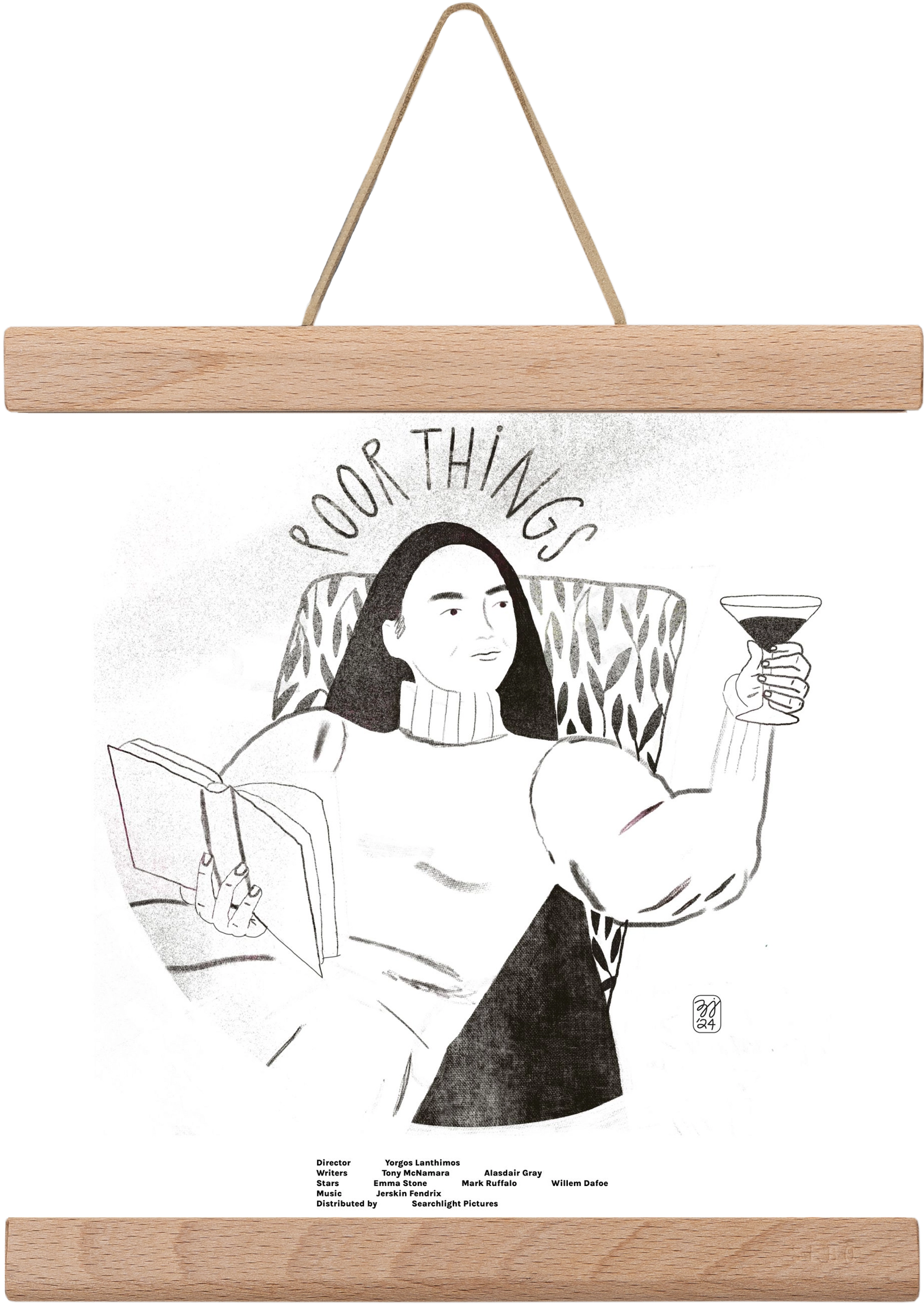 Poor Things, 20x20 cm (20x20 cm), Tölgy akasztó