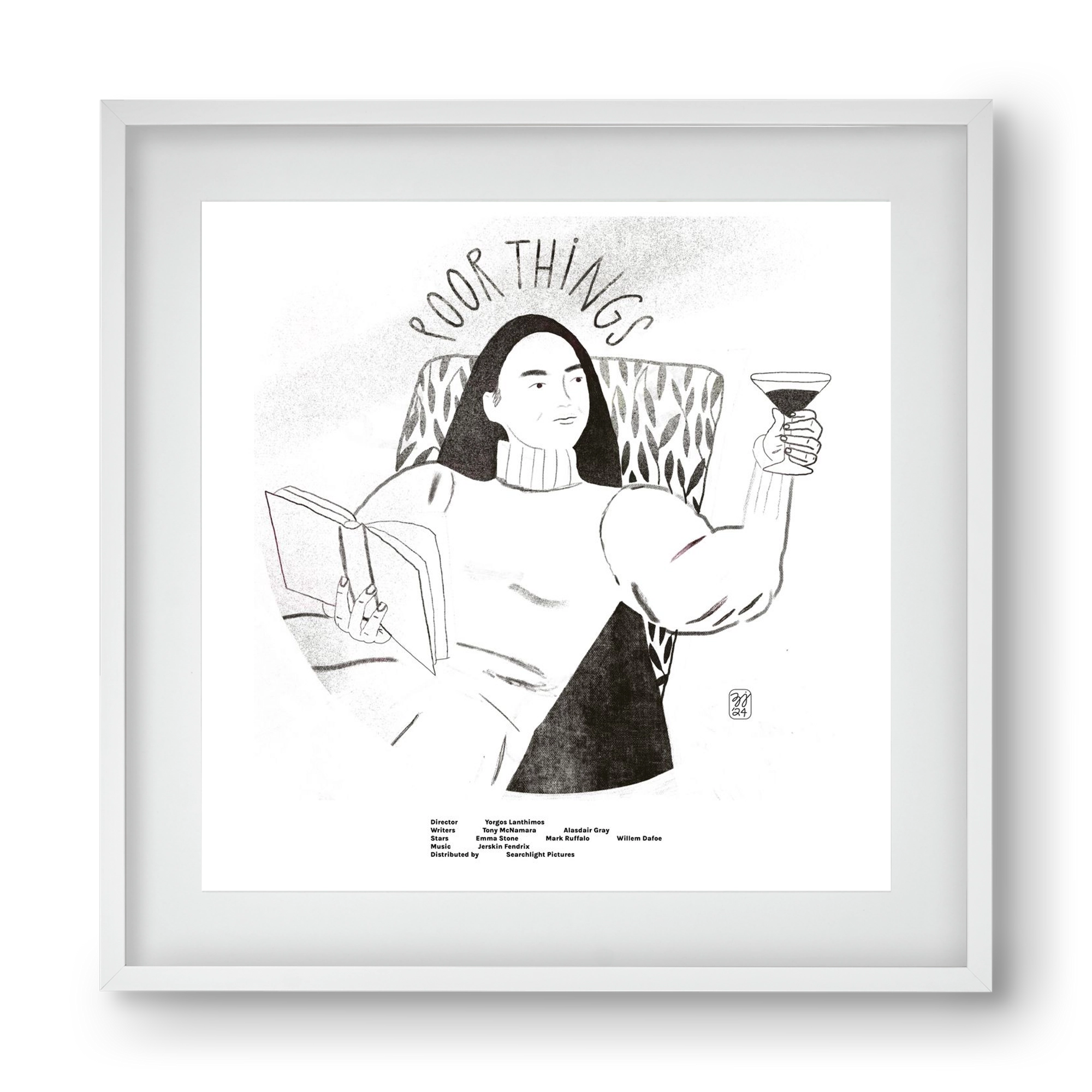 Poor Things, 40x40 cm (30x30 cm), Fehér keret, paszpartuval