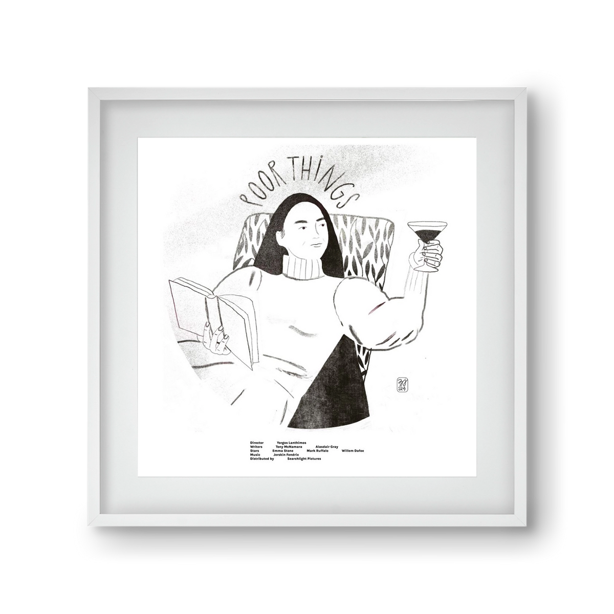 Poor Things, 30x30 cm (20x20 cm), Fehér keret, paszpartuval