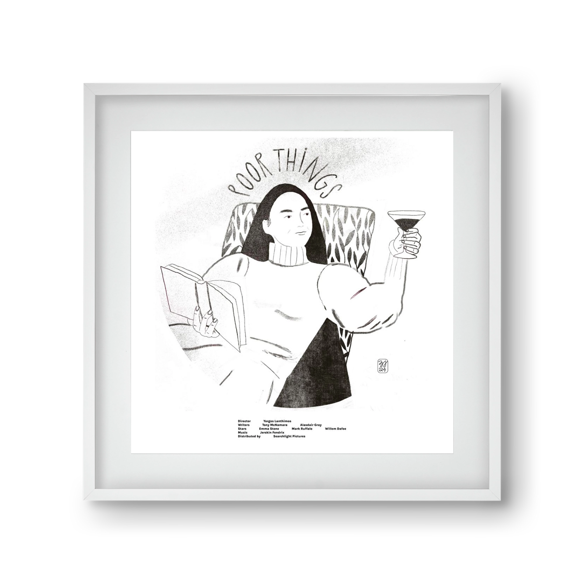 Poor Things, 30x30 cm (20x20 cm), Fehér keret, paszpartuval