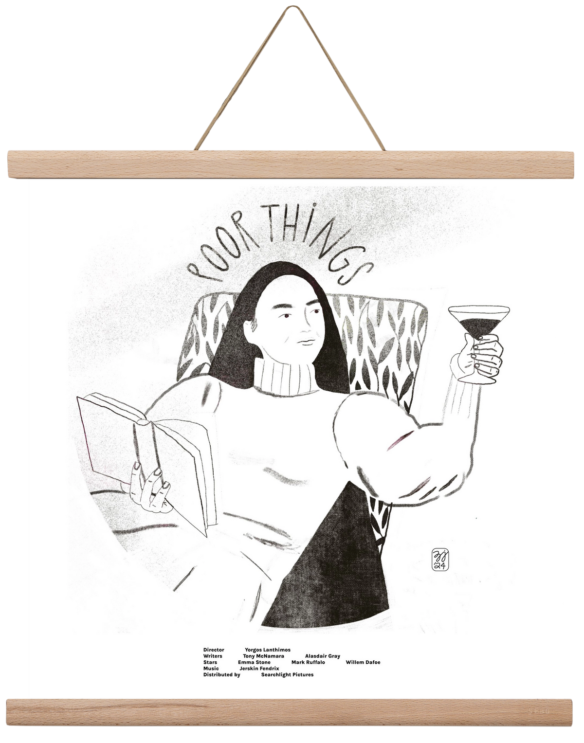 Poor Things, 40x40 cm (40x40 cm), Tölgy akasztó