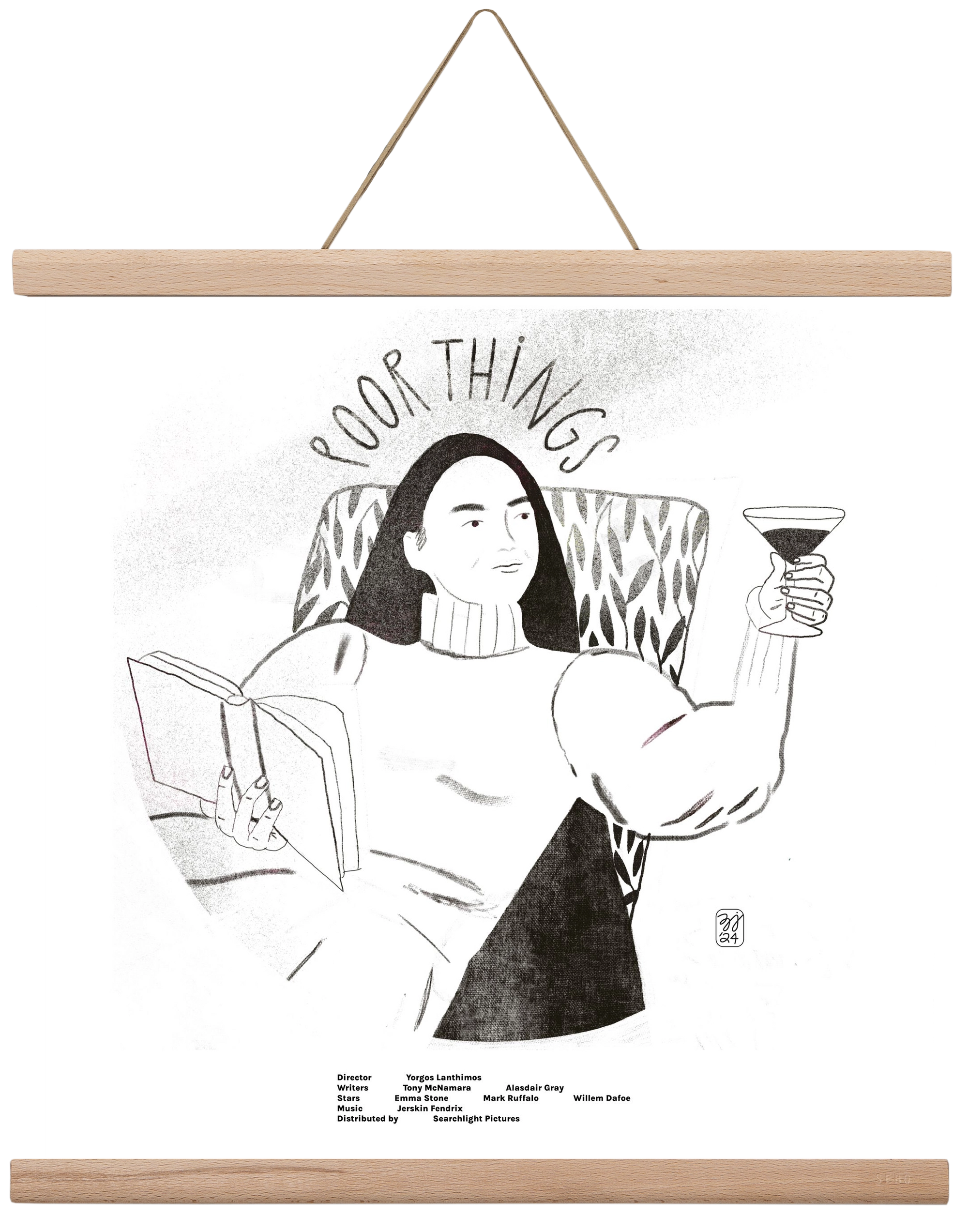 Poor Things, 40x40 cm (40x40 cm), Tölgy akasztó