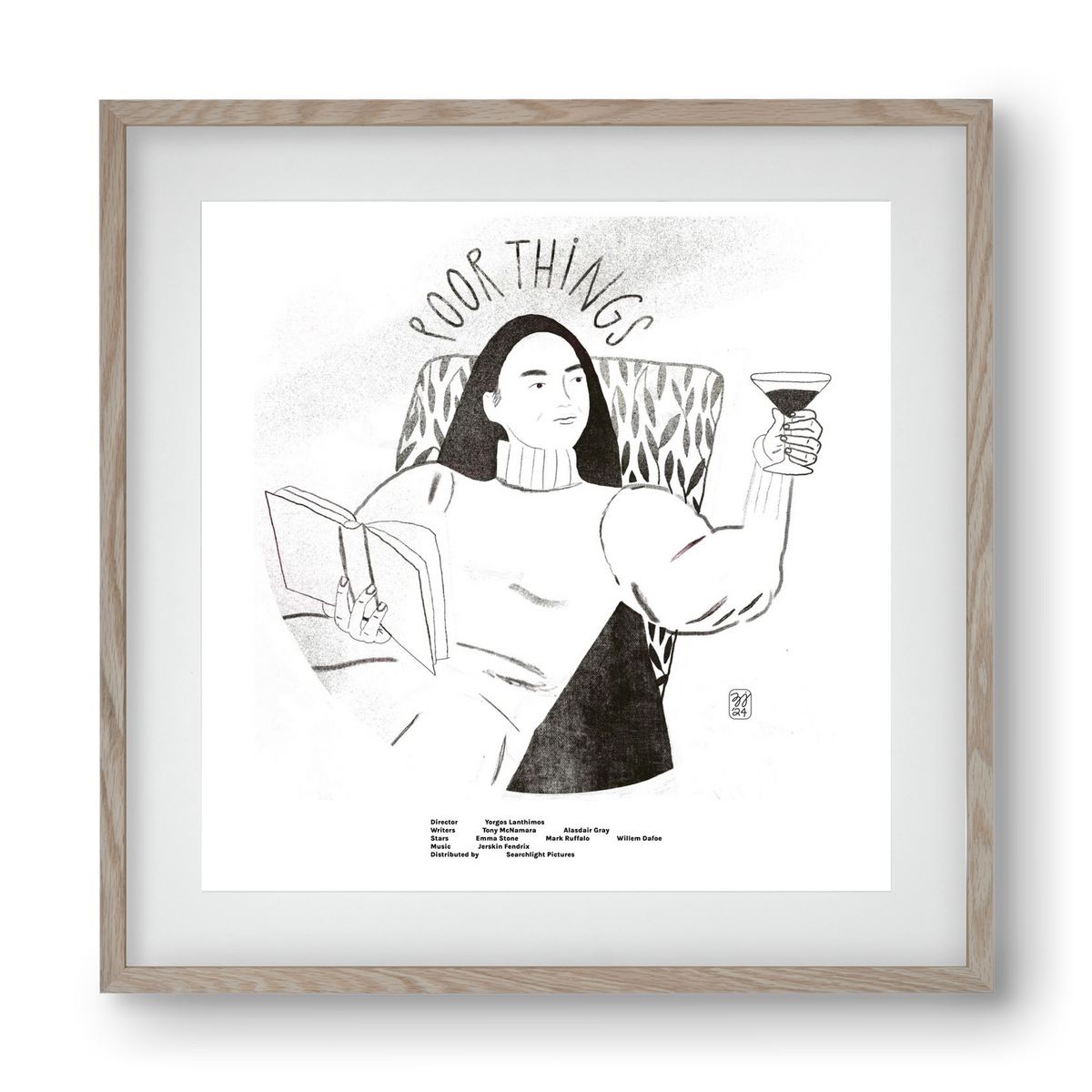 Poor Things, 40x40 cm (30x30 cm), Tölgy keret, paszpartuval