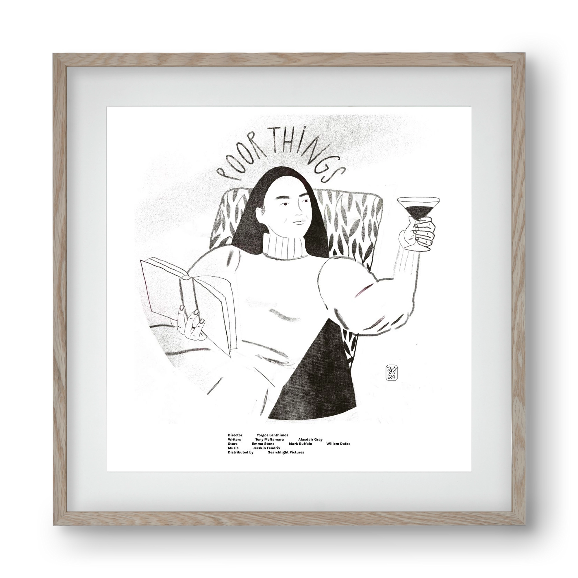 Poor Things, 40x40 cm (30x30 cm), Tölgy keret, paszpartuval