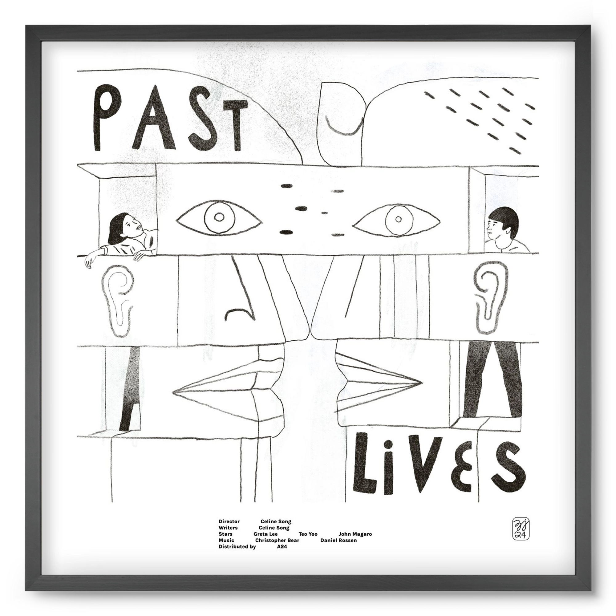 Past Lives, 50x50 cm (50x50 cm), Fekete keret