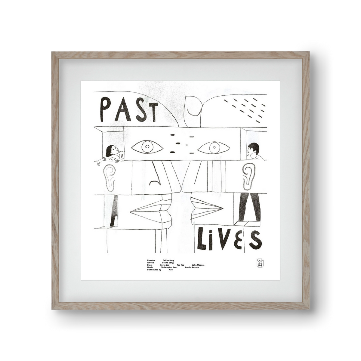 Past Lives, 30x30 cm (20x20 cm), Tölgy keret, paszpartuval