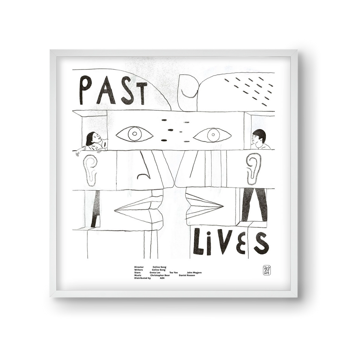Past Lives, 30x30 cm (30x30 cm), Fehér keret