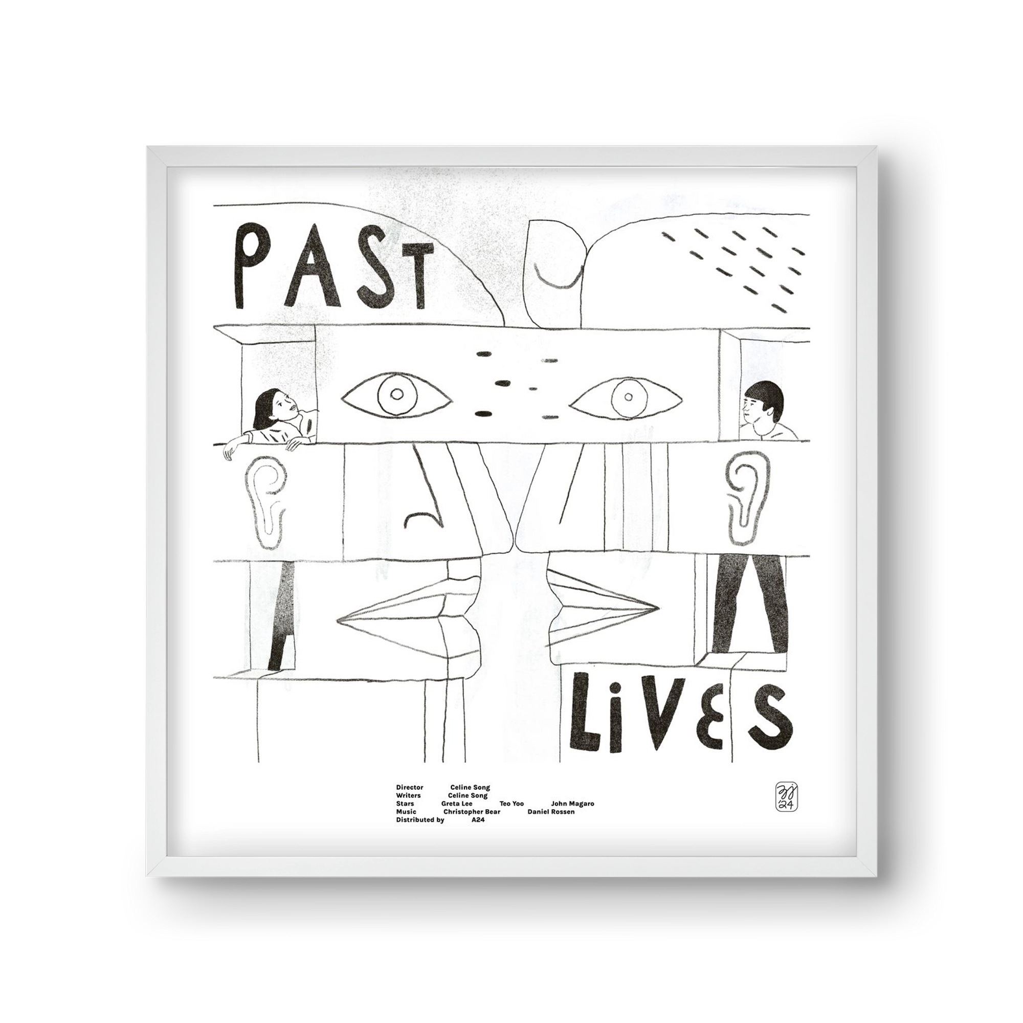 Past Lives, 30x30 cm (30x30 cm), Fehér keret