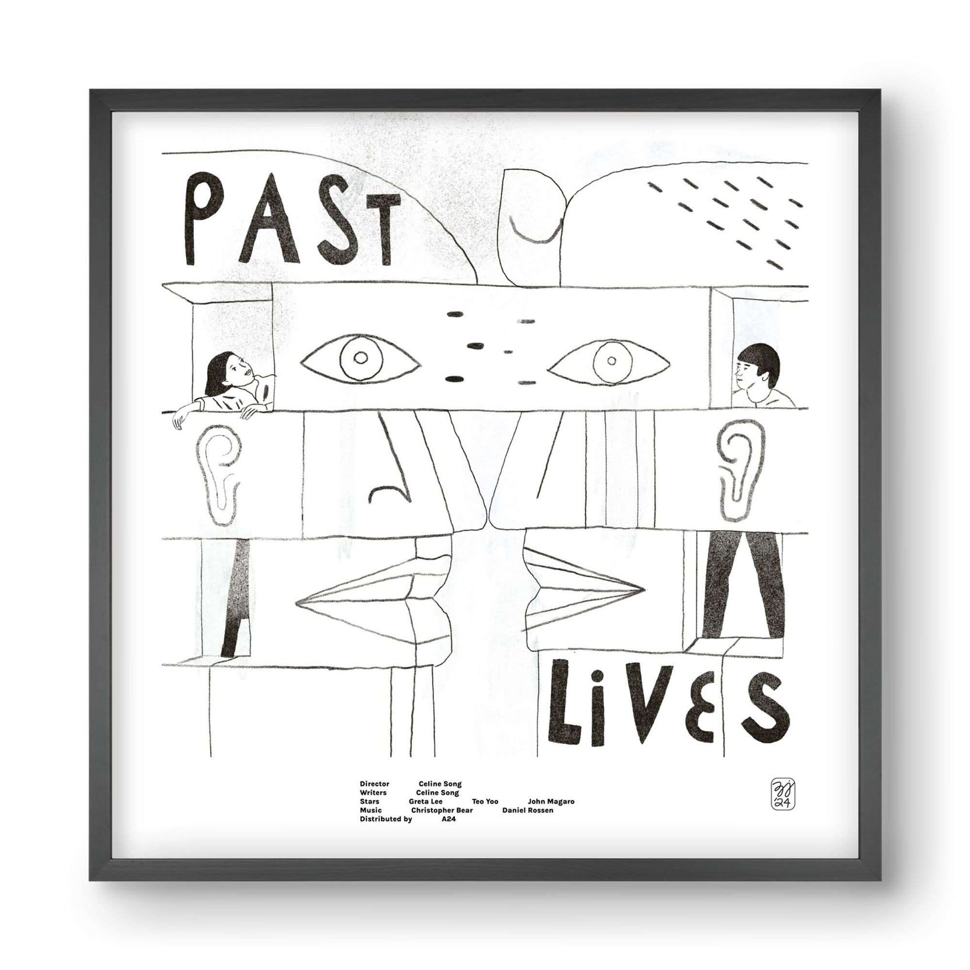 Past Lives, 40x40 cm (40x40 cm), Fekete keret