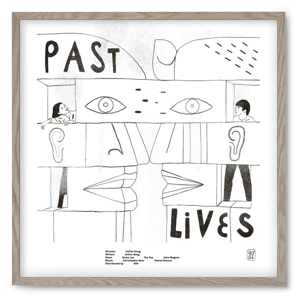 Past Lives, 50x50 cm (50x50 cm), Tölgy keret