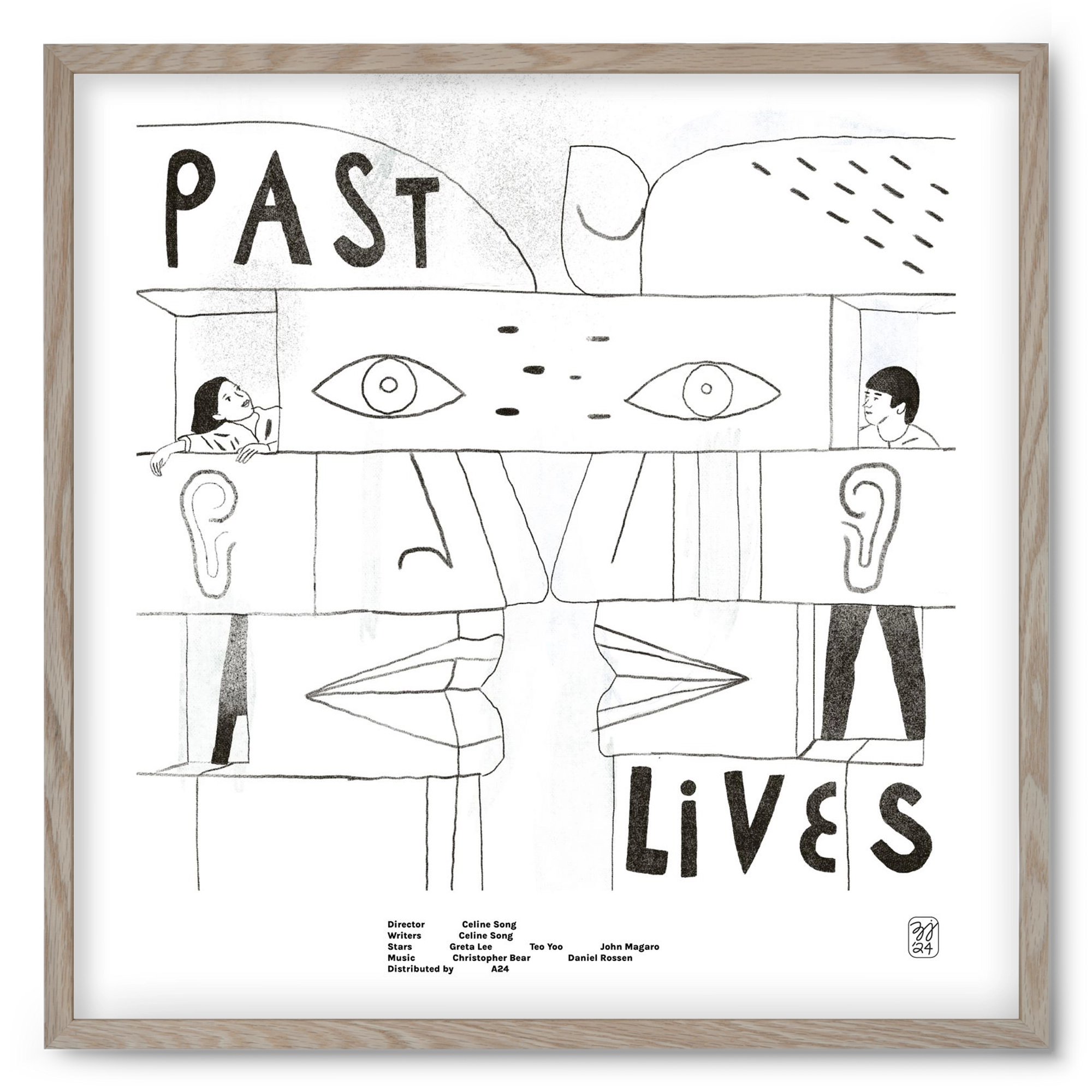 Past Lives, 50x50 cm (50x50 cm), Tölgy keret