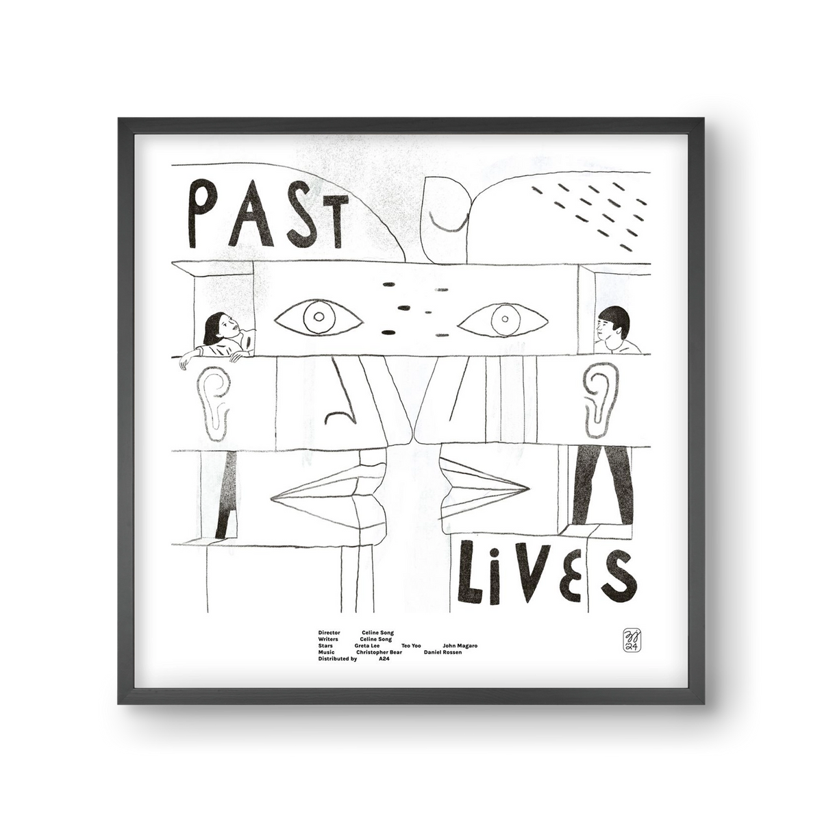Past Lives, 30x30 cm (30x30 cm), Fekete keret