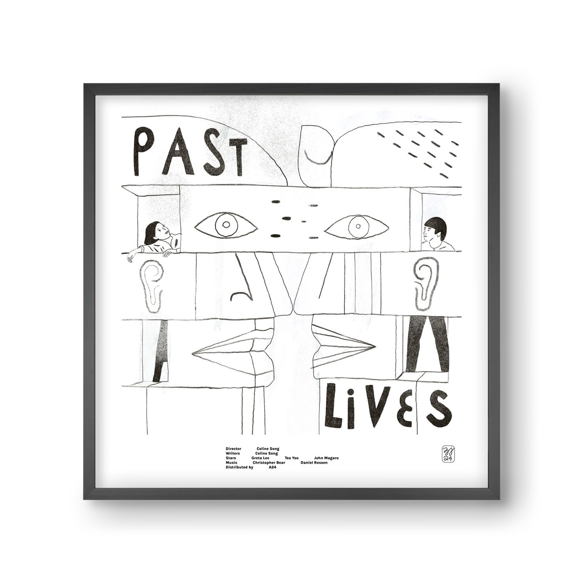 Past Lives, 30x30 cm (30x30 cm), Fekete keret
