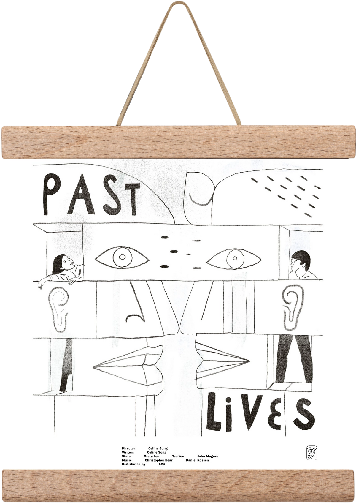 Past Lives, 20x20 cm (20x20 cm), Tölgy akasztó