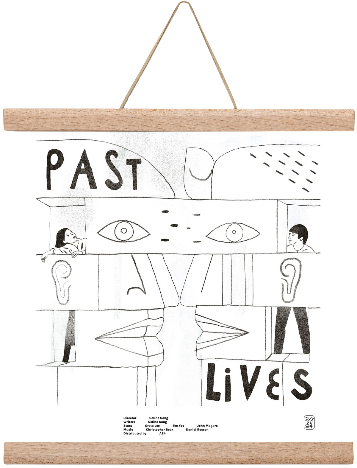 Past Lives, 30x30 cm (30x30 cm), Tölgy akasztó