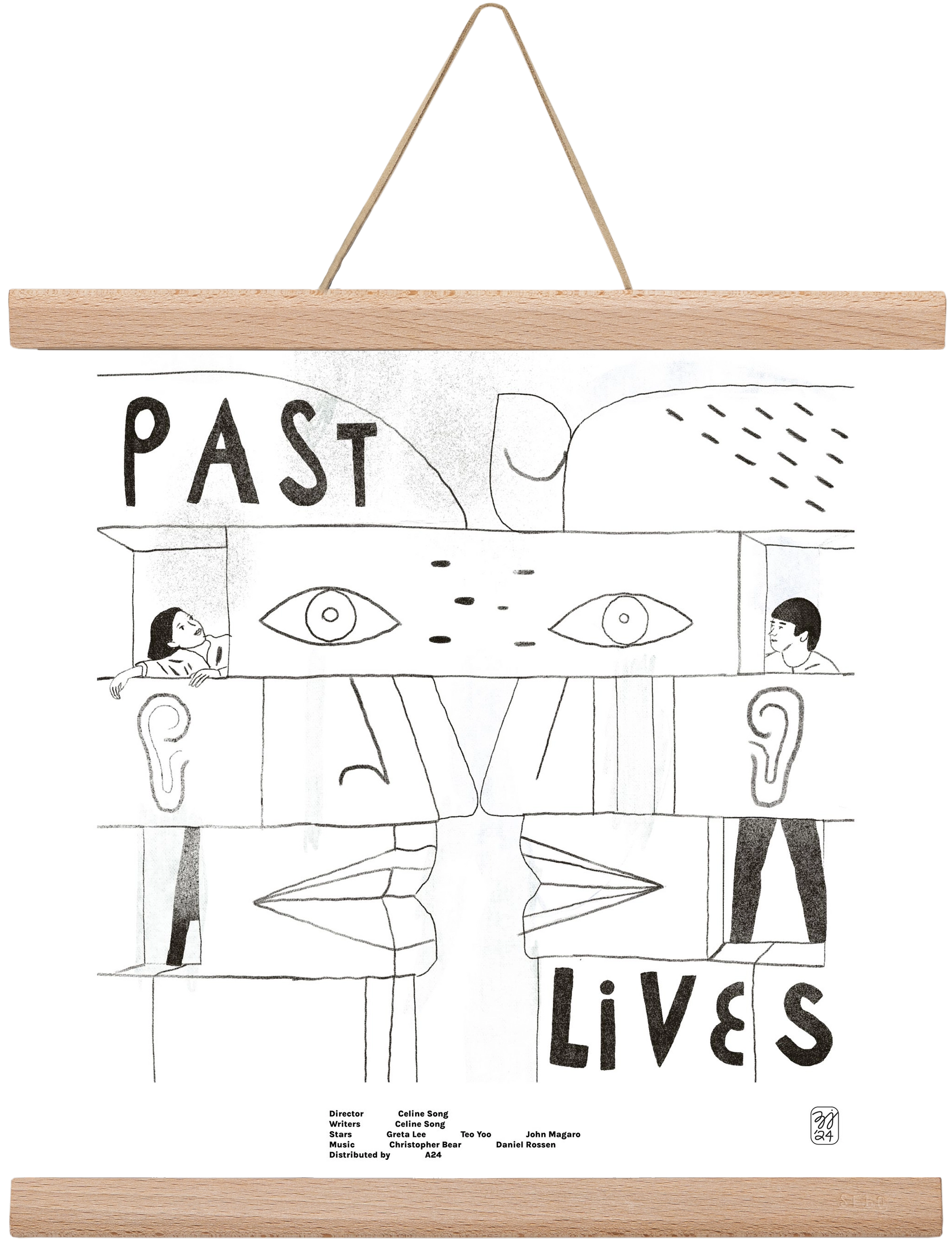 Past Lives, 30x30 cm (30x30 cm), Tölgy akasztó