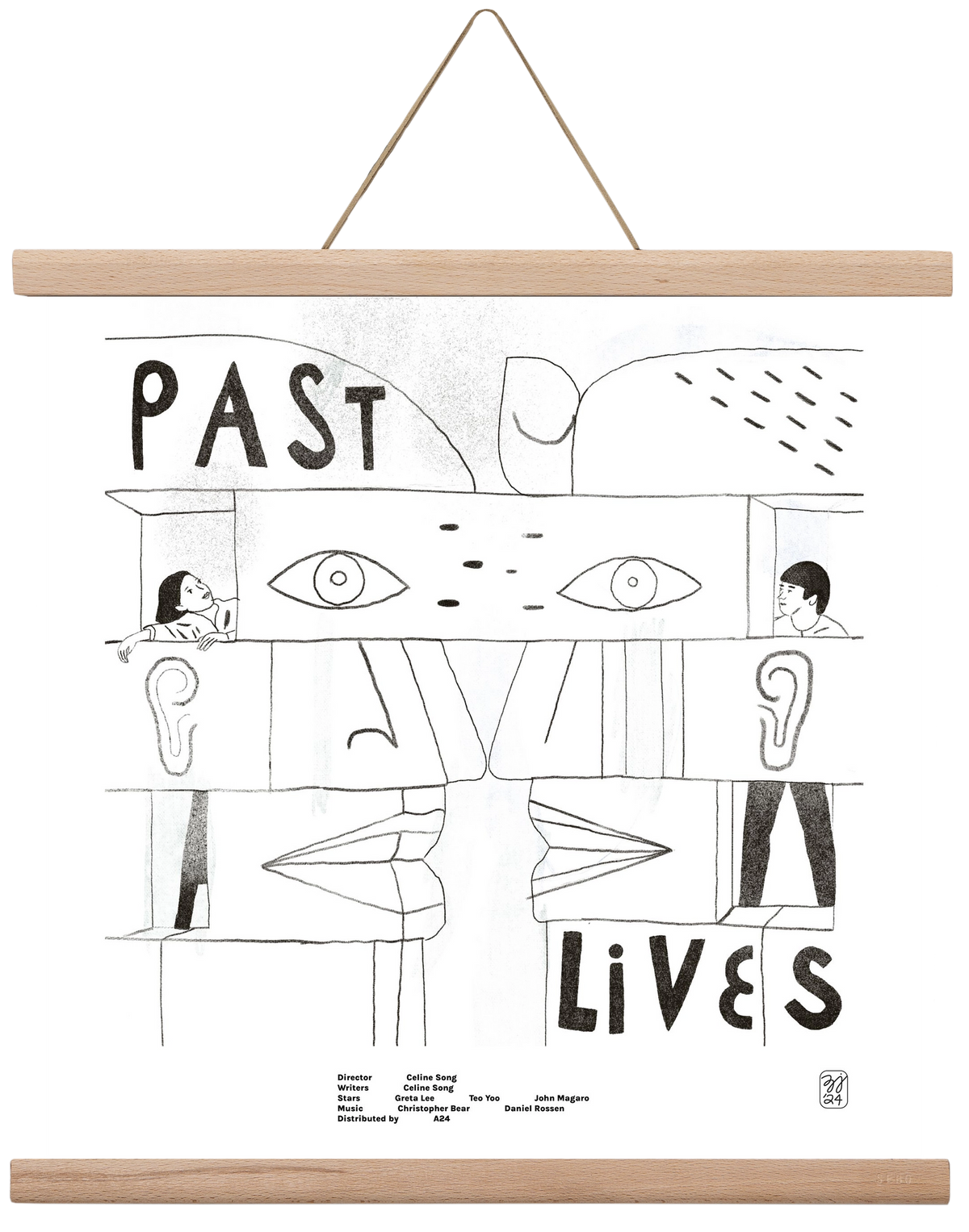 Past Lives, 40x40 cm (40x40 cm), Tölgy akasztó