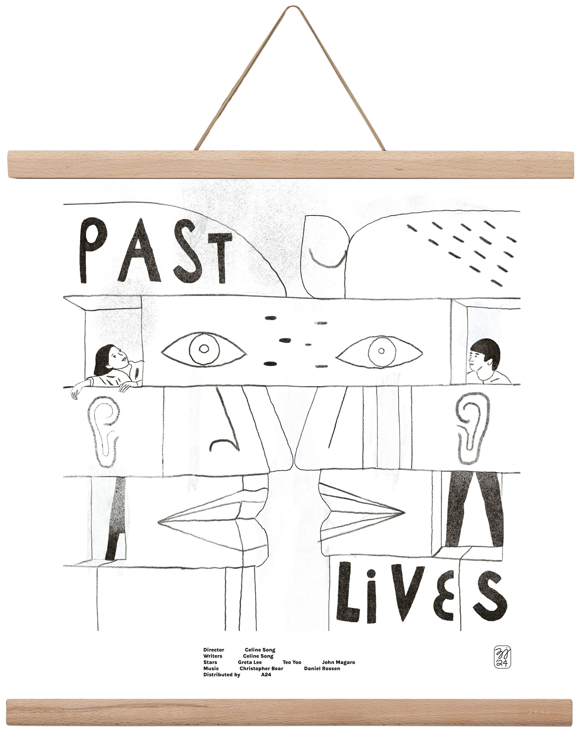 Past Lives, 40x40 cm (40x40 cm), Tölgy akasztó