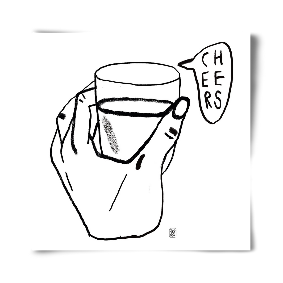 Cheers, 40x40 cm, Keret nélkül