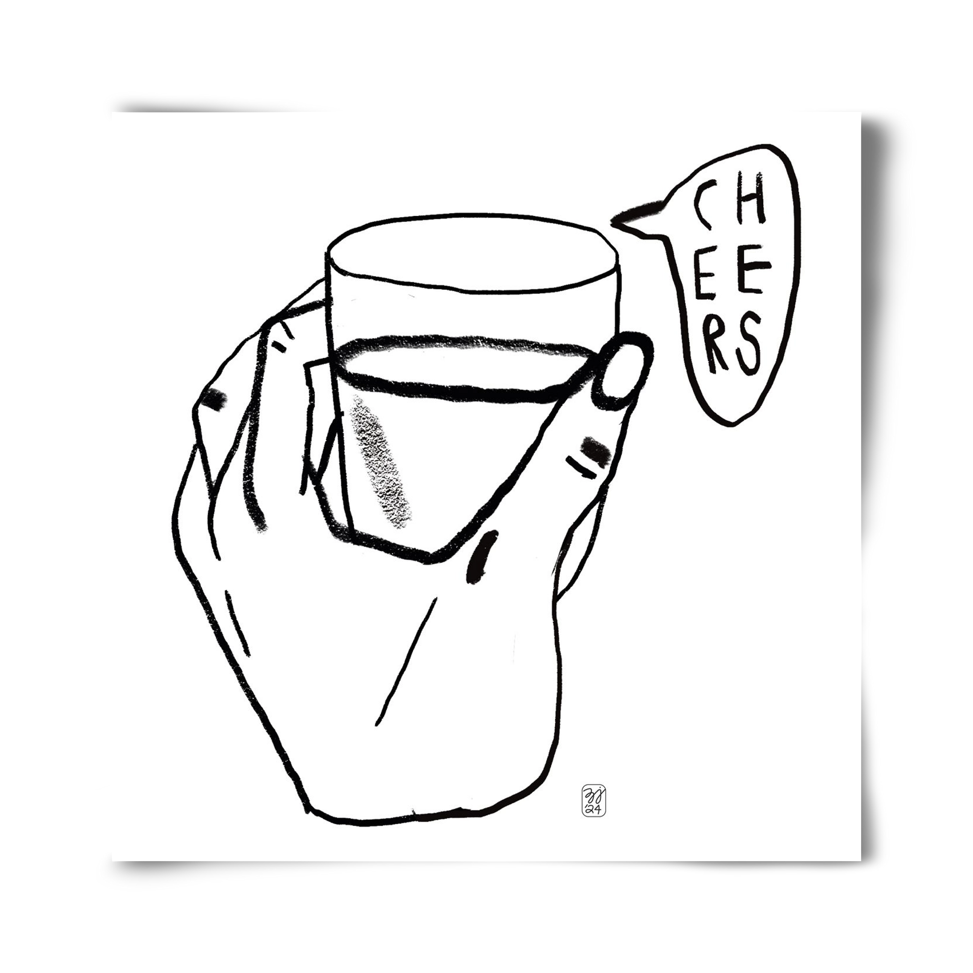 Cheers, 40x40 cm, Keret nélkül