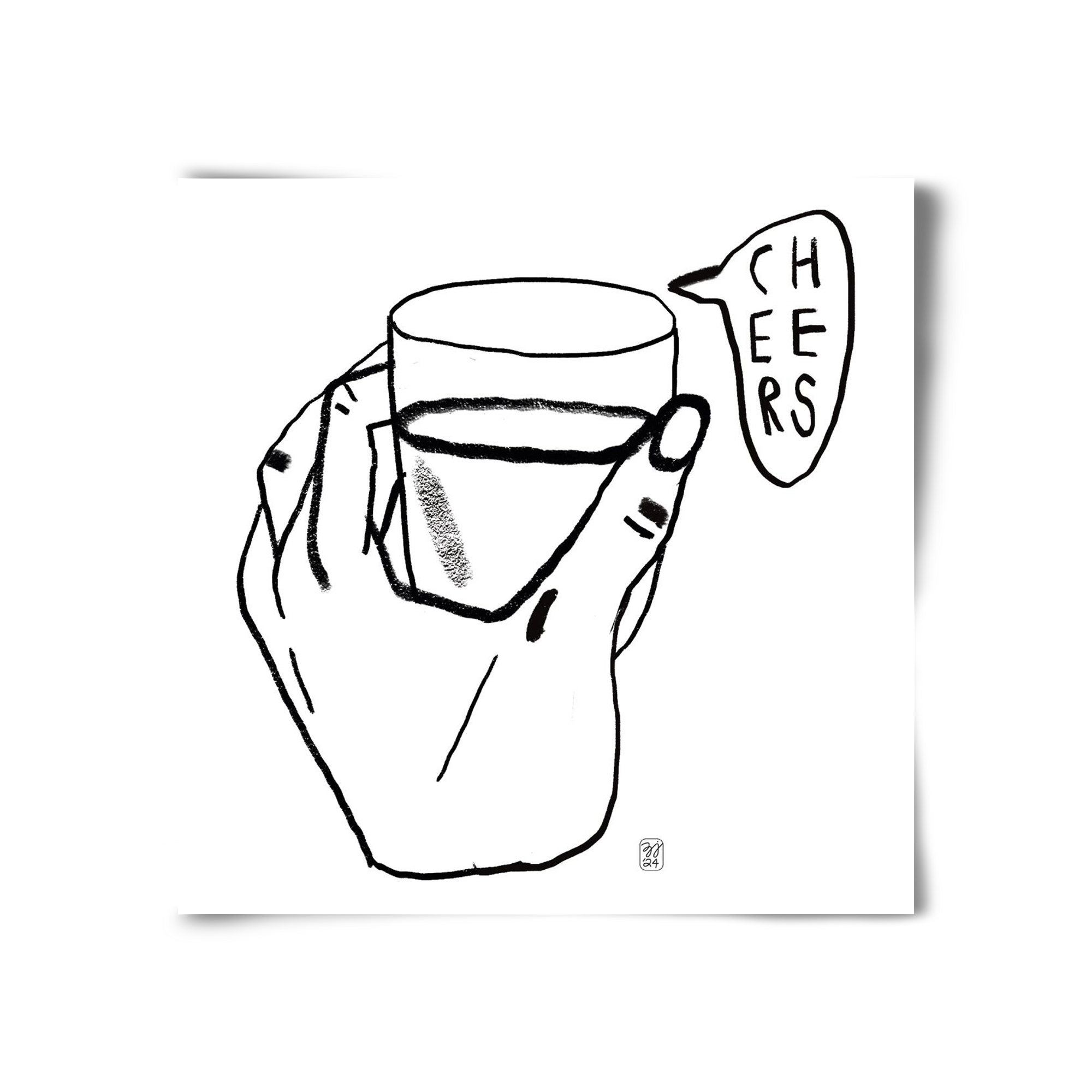 Cheers, 30x30 cm, Keret nélkül