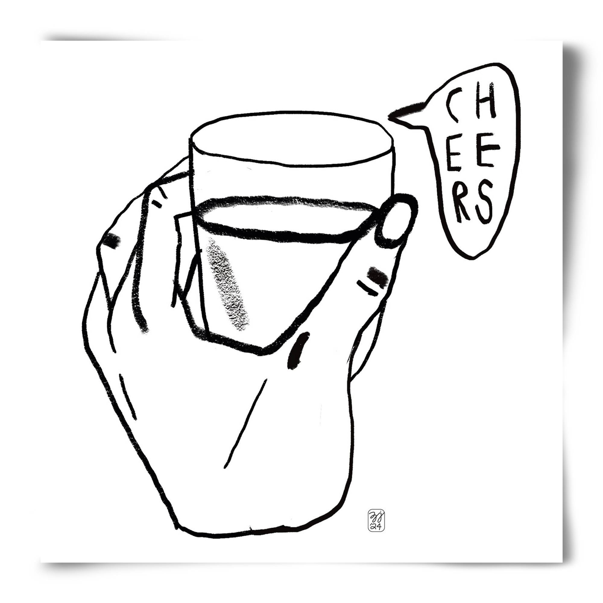 Cheers, 50x50 cm, Keret nélkül