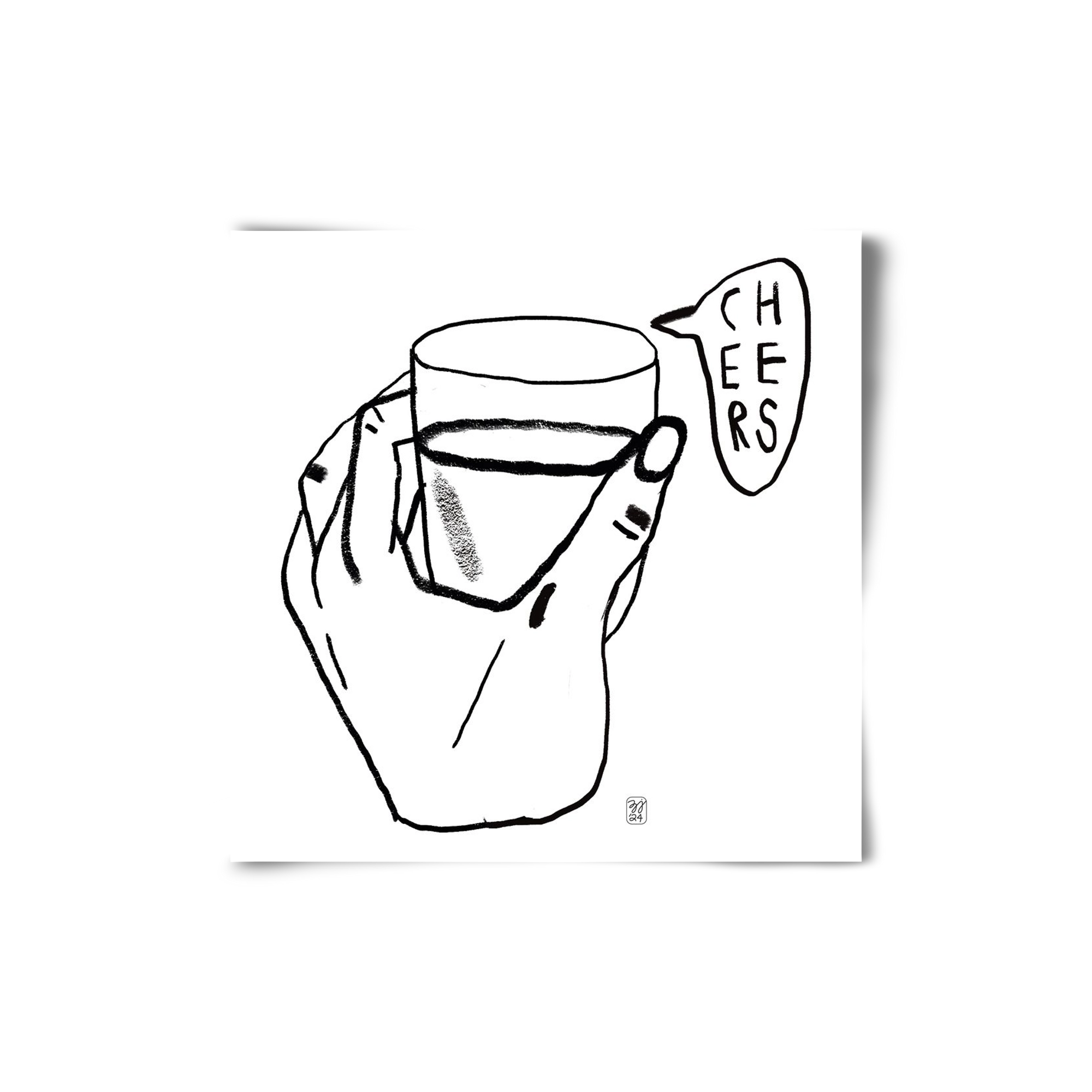Cheers, 20x20 cm, Keret nélkül